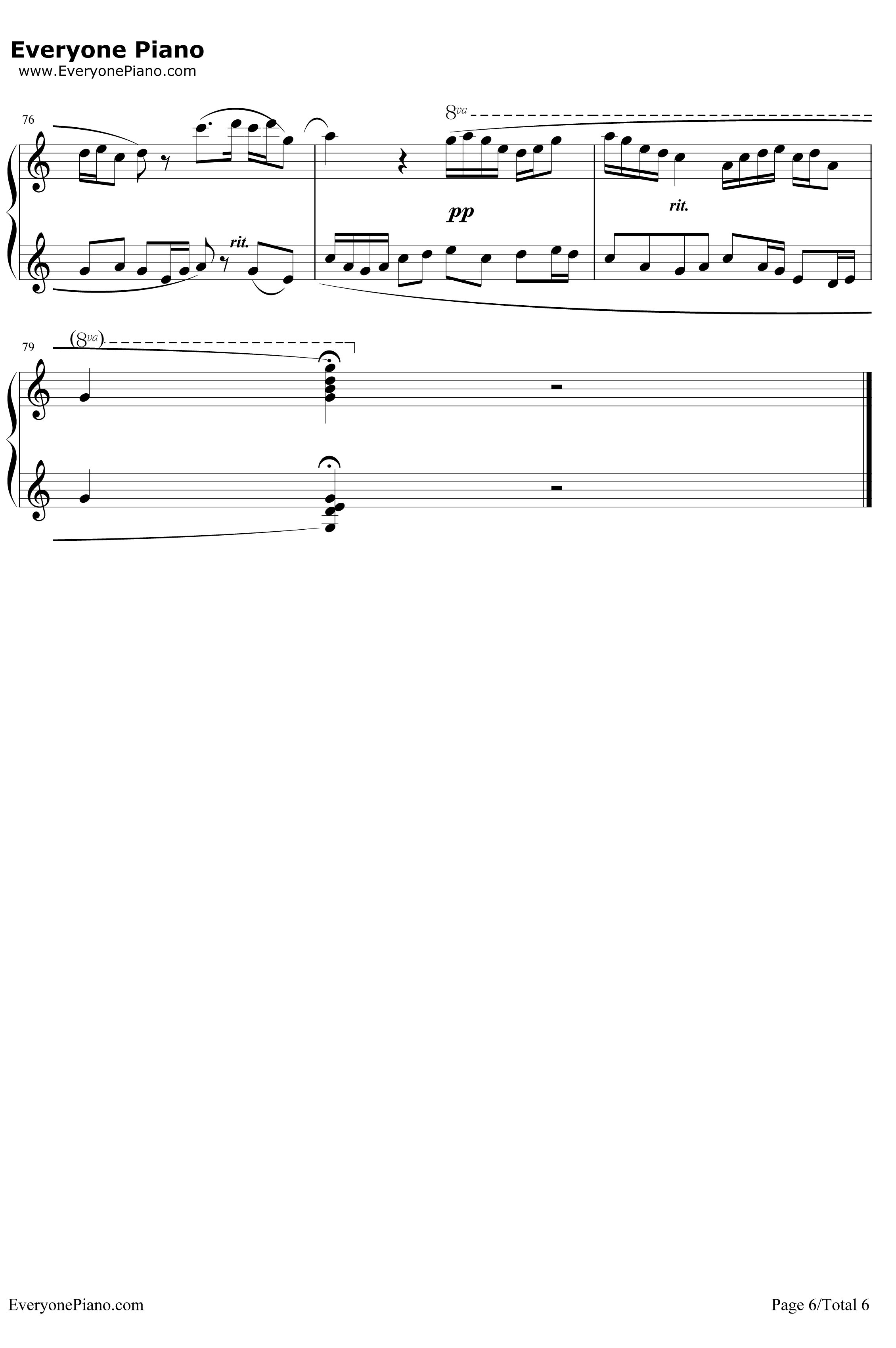牧童短笛钢琴谱-贺绿汀-牧童之笛6