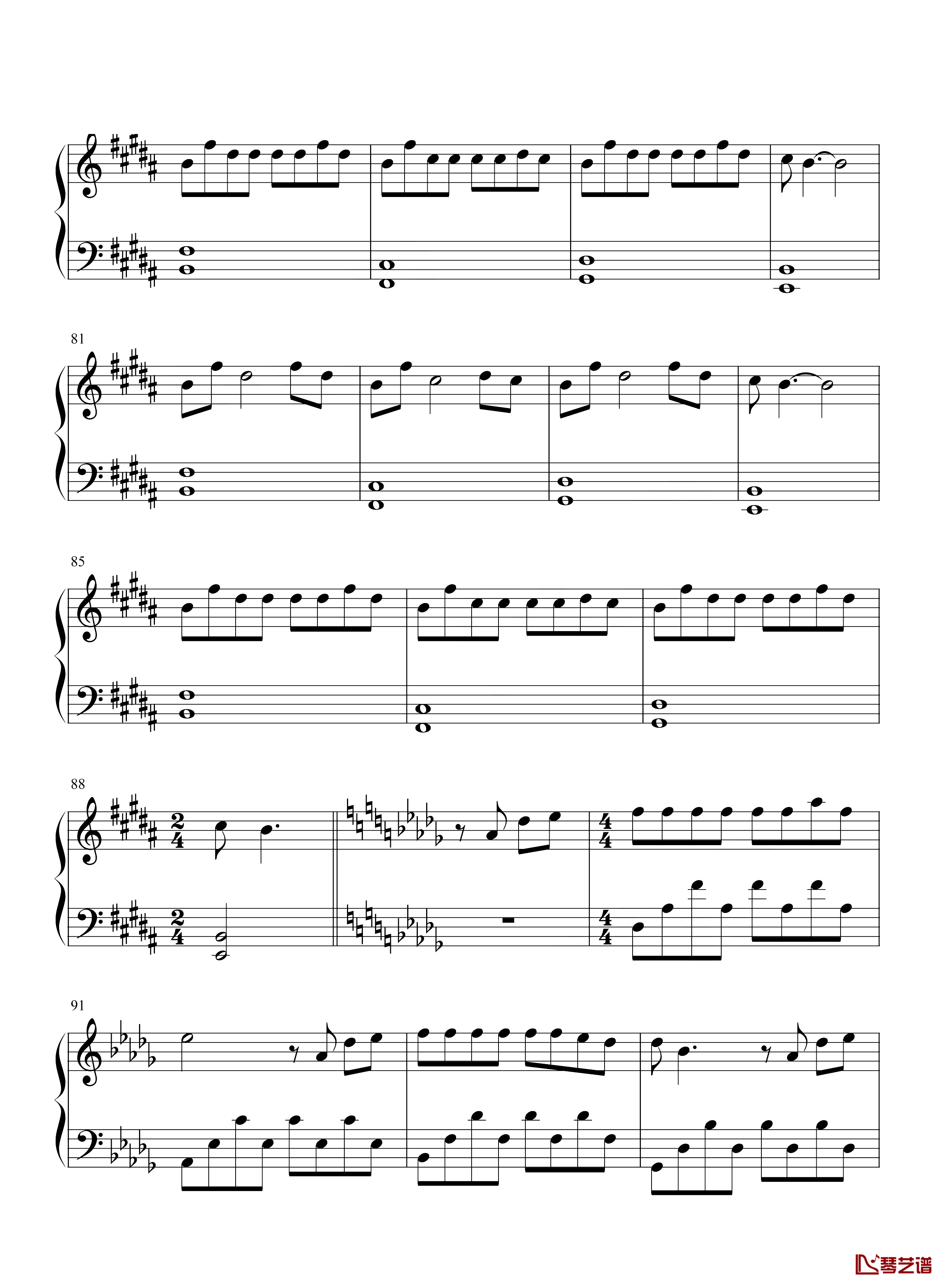 微微钢琴谱-完整版-傅如乔-微微她很渺小却从不疲倦，微微就是我们。6