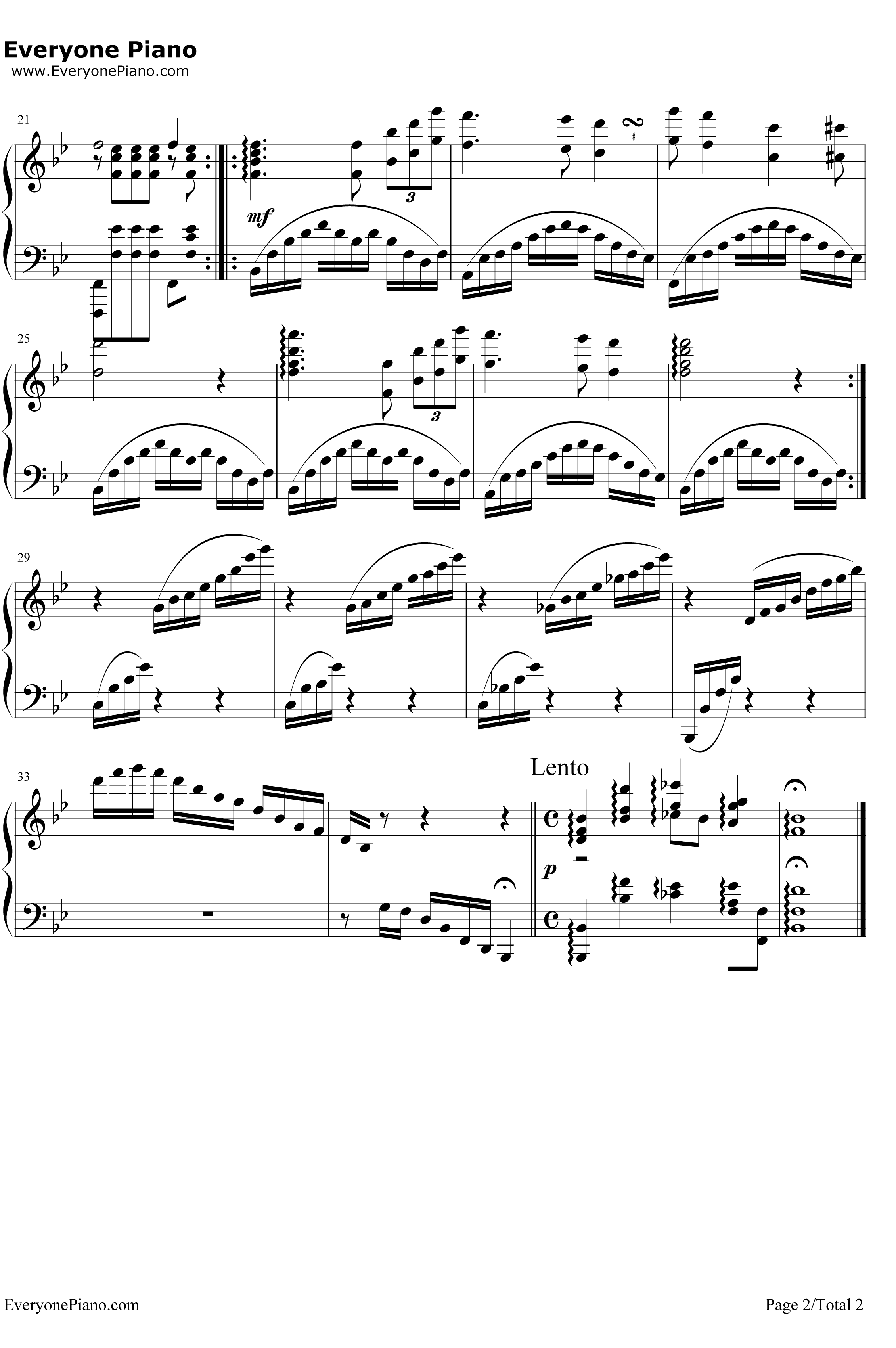 降B大调前奏曲钢琴谱2
