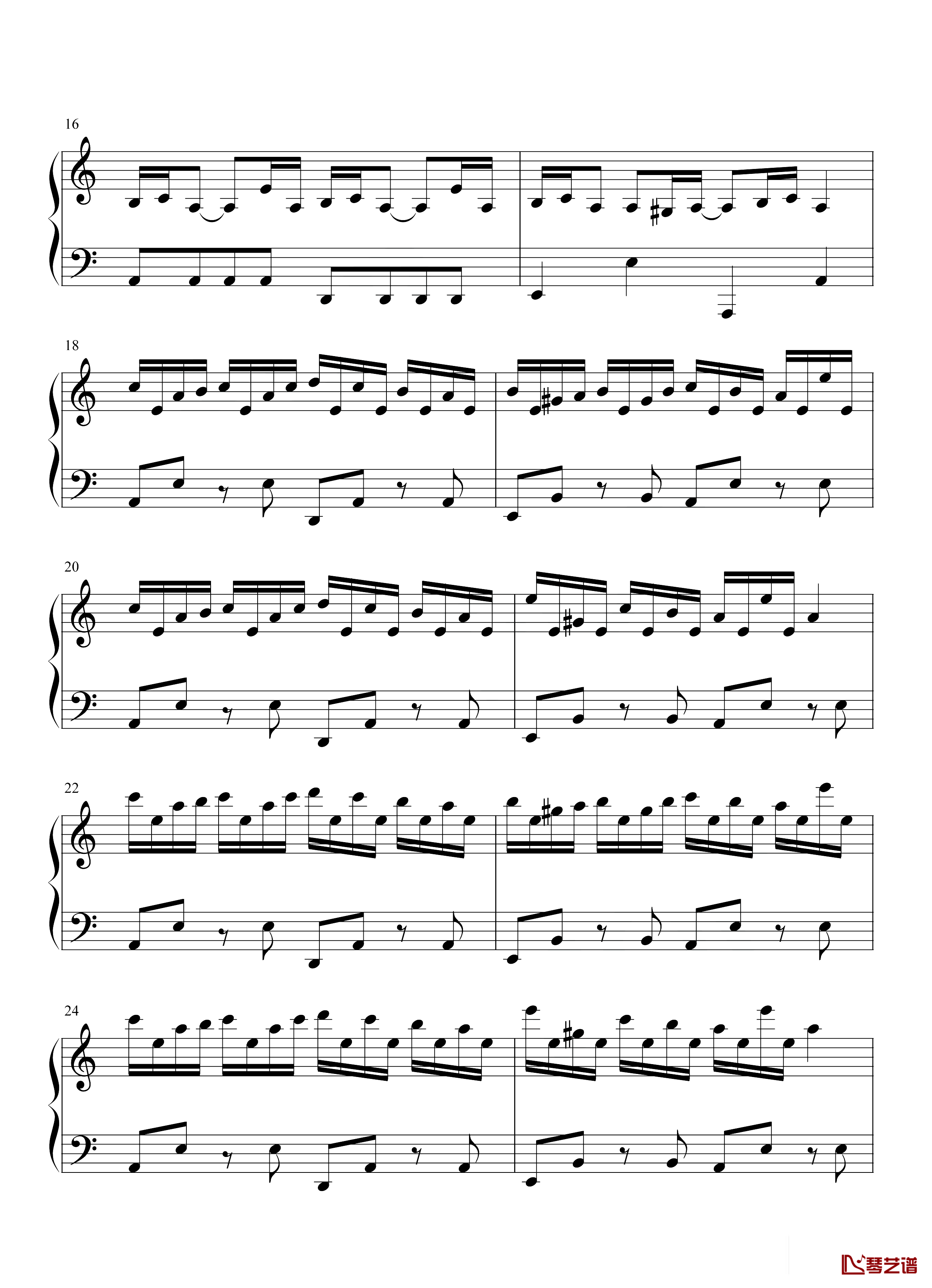 克罗地亚狂想曲钢琴谱-马克西姆·姆尔维察-C调简化版-曾经惊艳了全世界！2