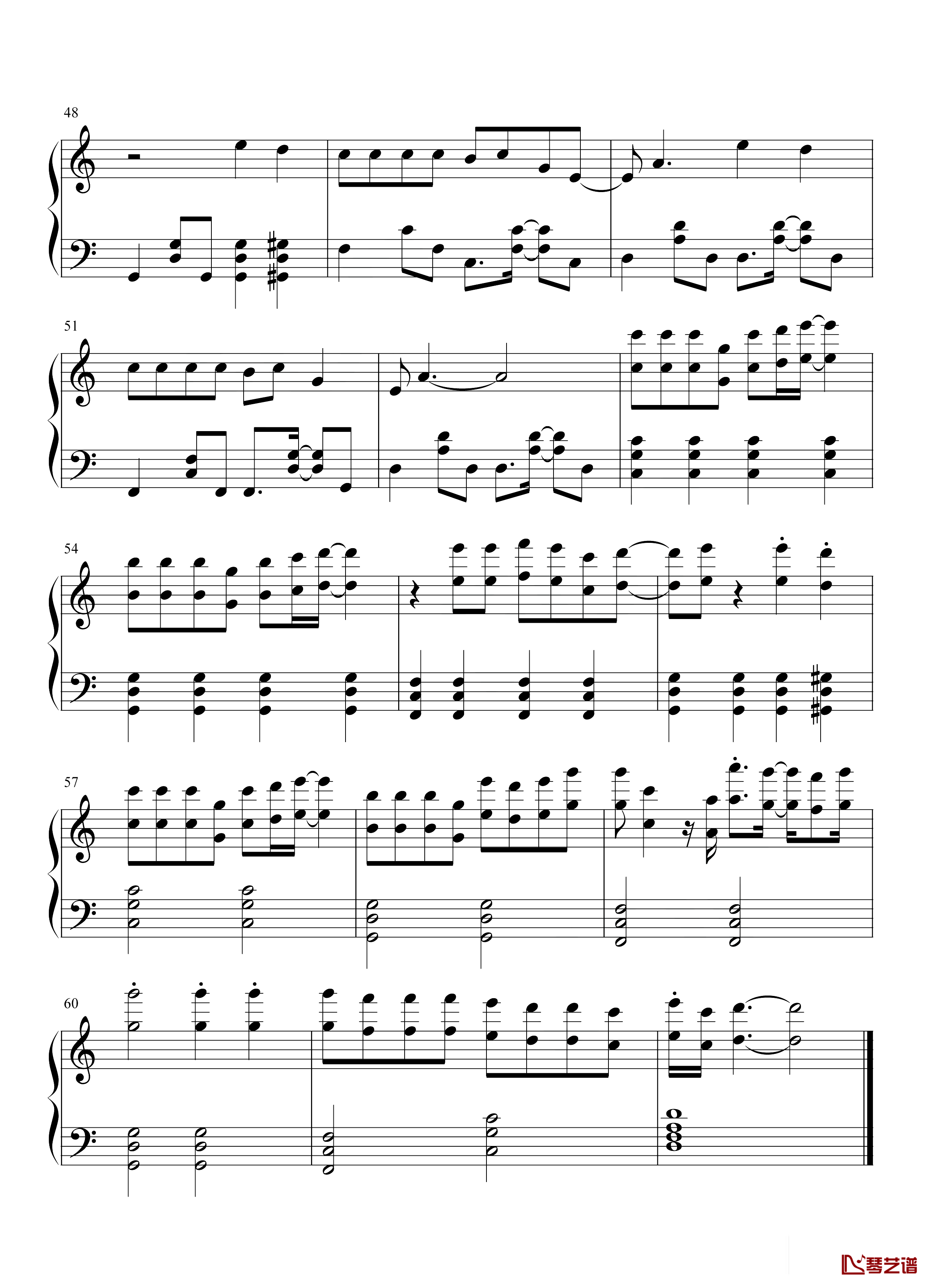 钢琴谱唯一-王力宏-王力宏最具流行度的作品之一!4