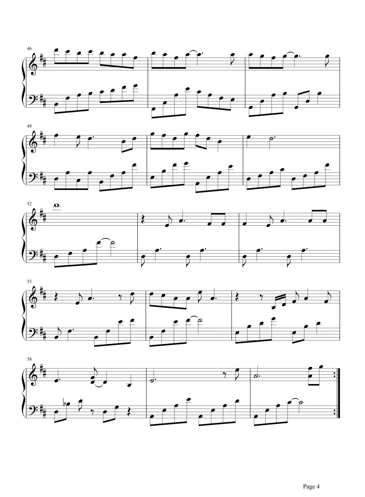 那英《梦一场》钢琴谱1