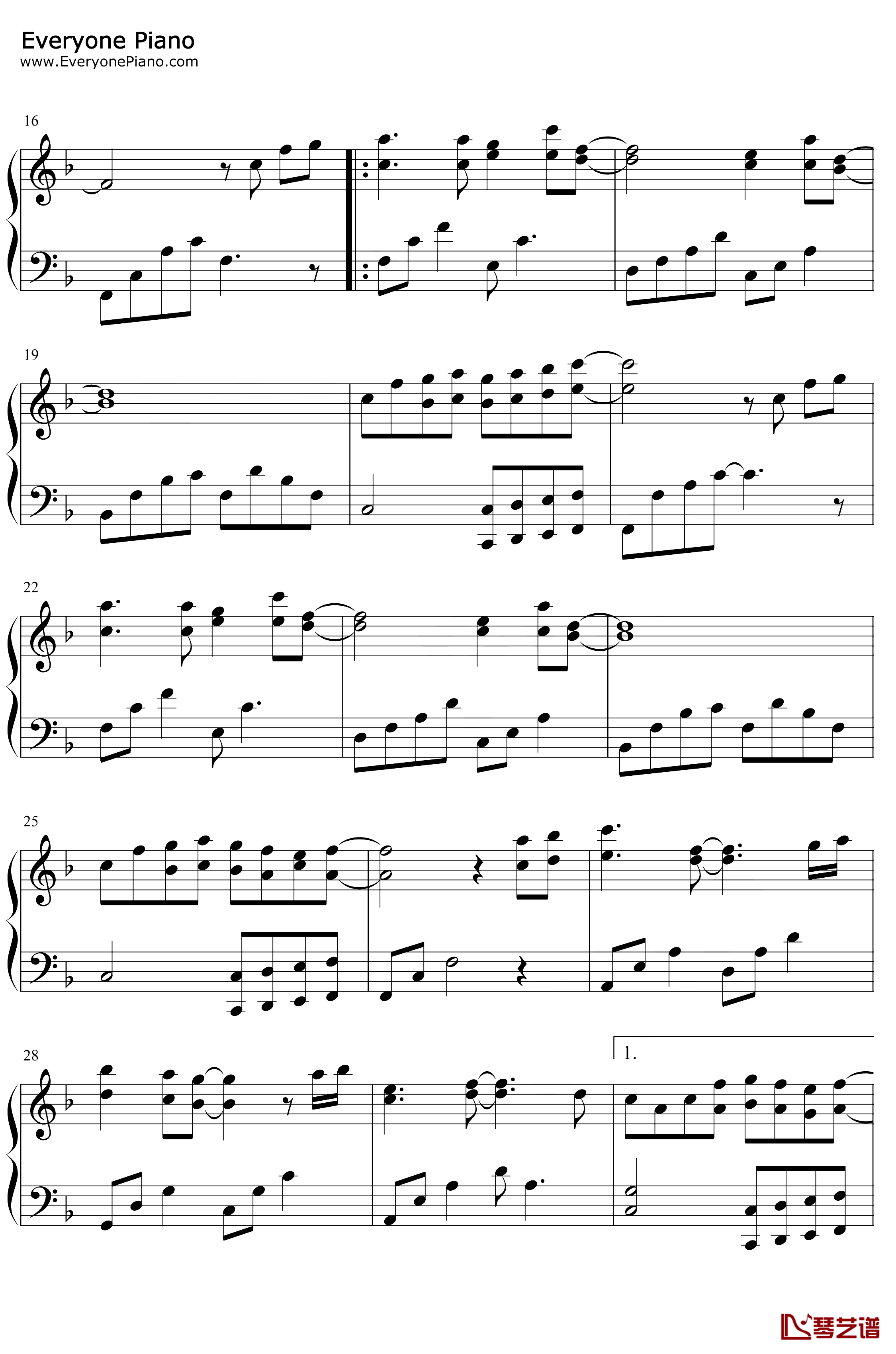 安妮的仙境钢琴谱-班得瑞-完美版2