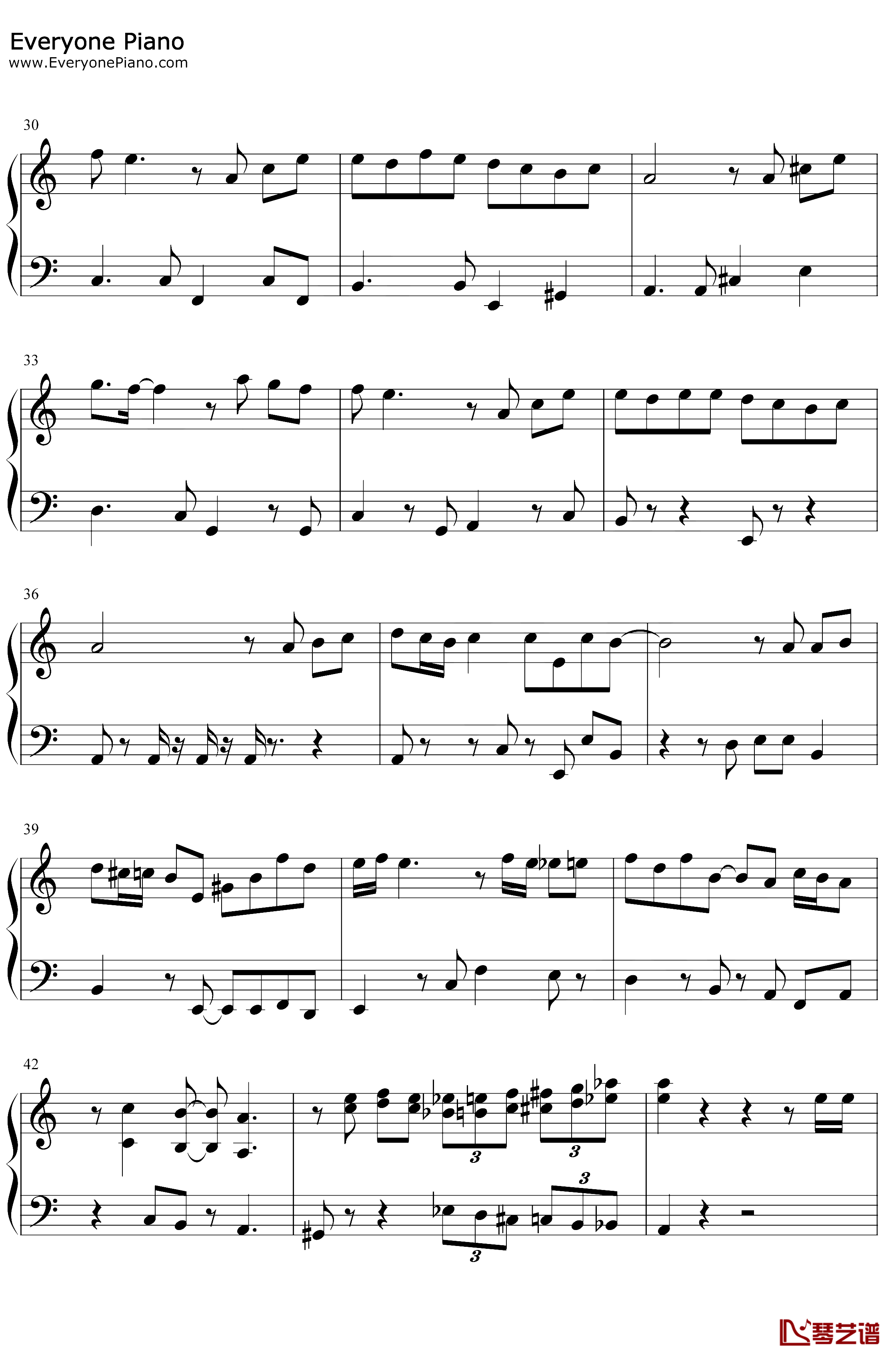 Mojito钢琴谱-周杰伦-完整版-周董新歌，再次导致QQ音乐服务器崩溃3