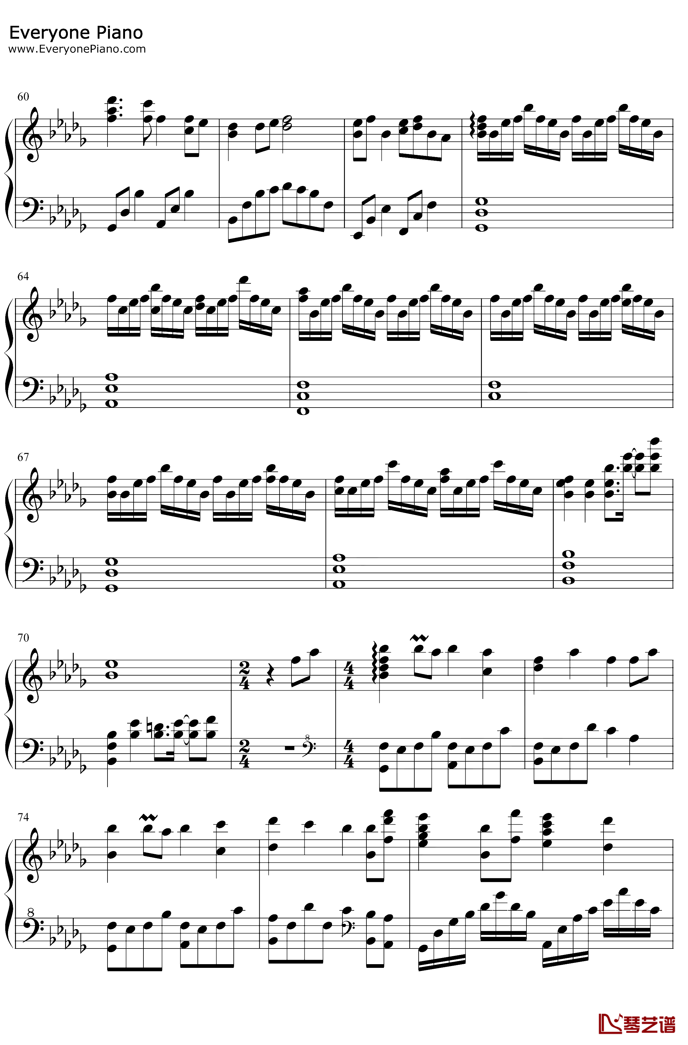 大鱼钢琴谱-周深-完美版4