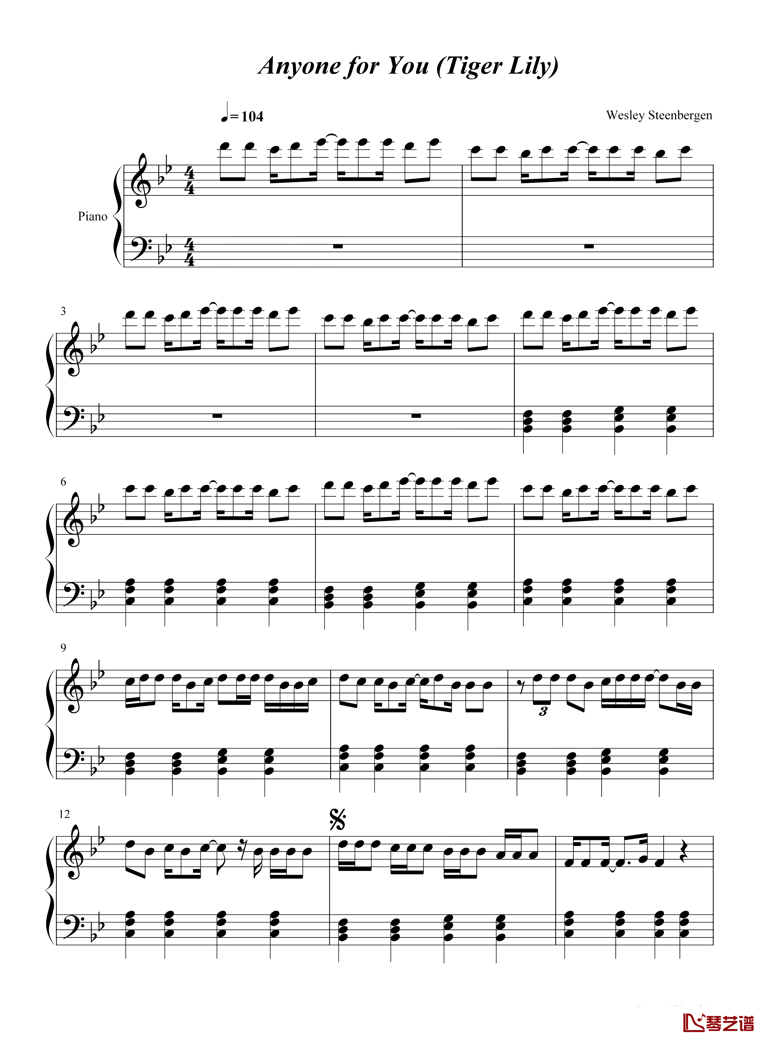 Anyone for You钢琴谱-George Ezra1