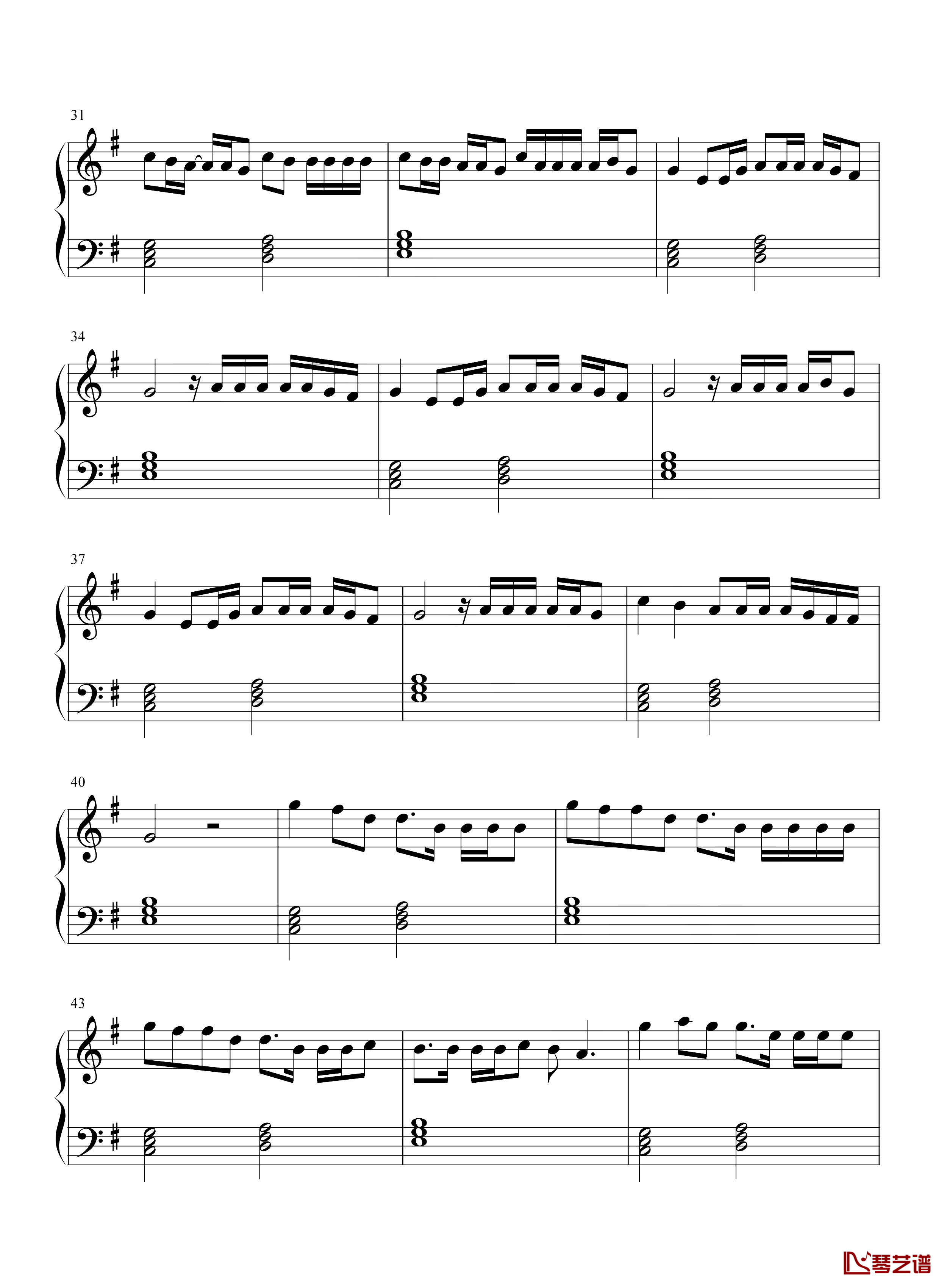 Envolver钢琴谱-Anitta-YouTube全球音乐榜前10名之一歌曲3