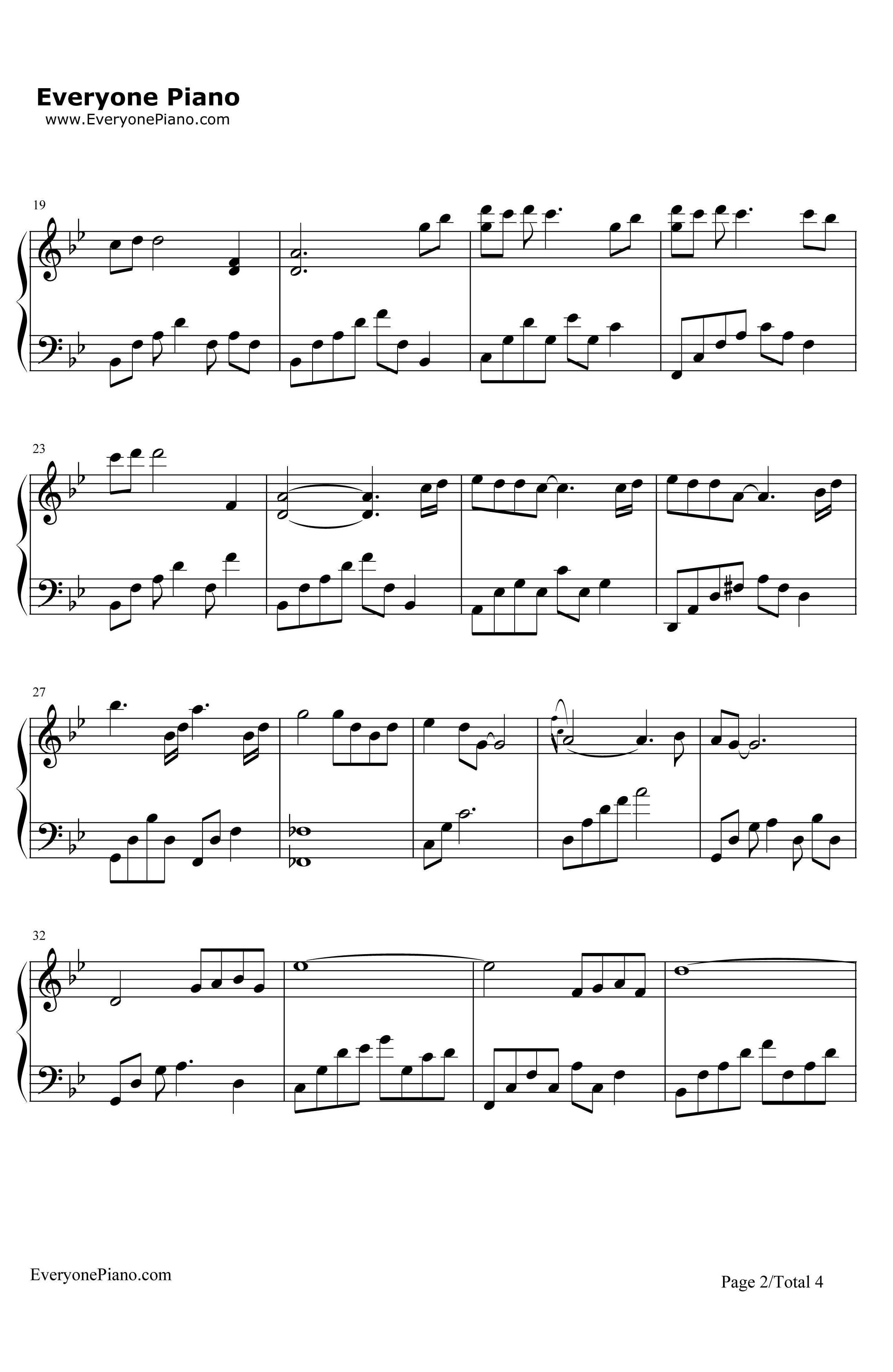 一封家书钢琴谱-石进-夜的钢琴曲2