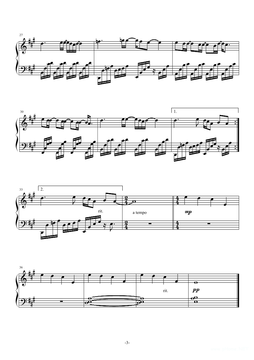 蔡依林《倒带》钢琴谱1