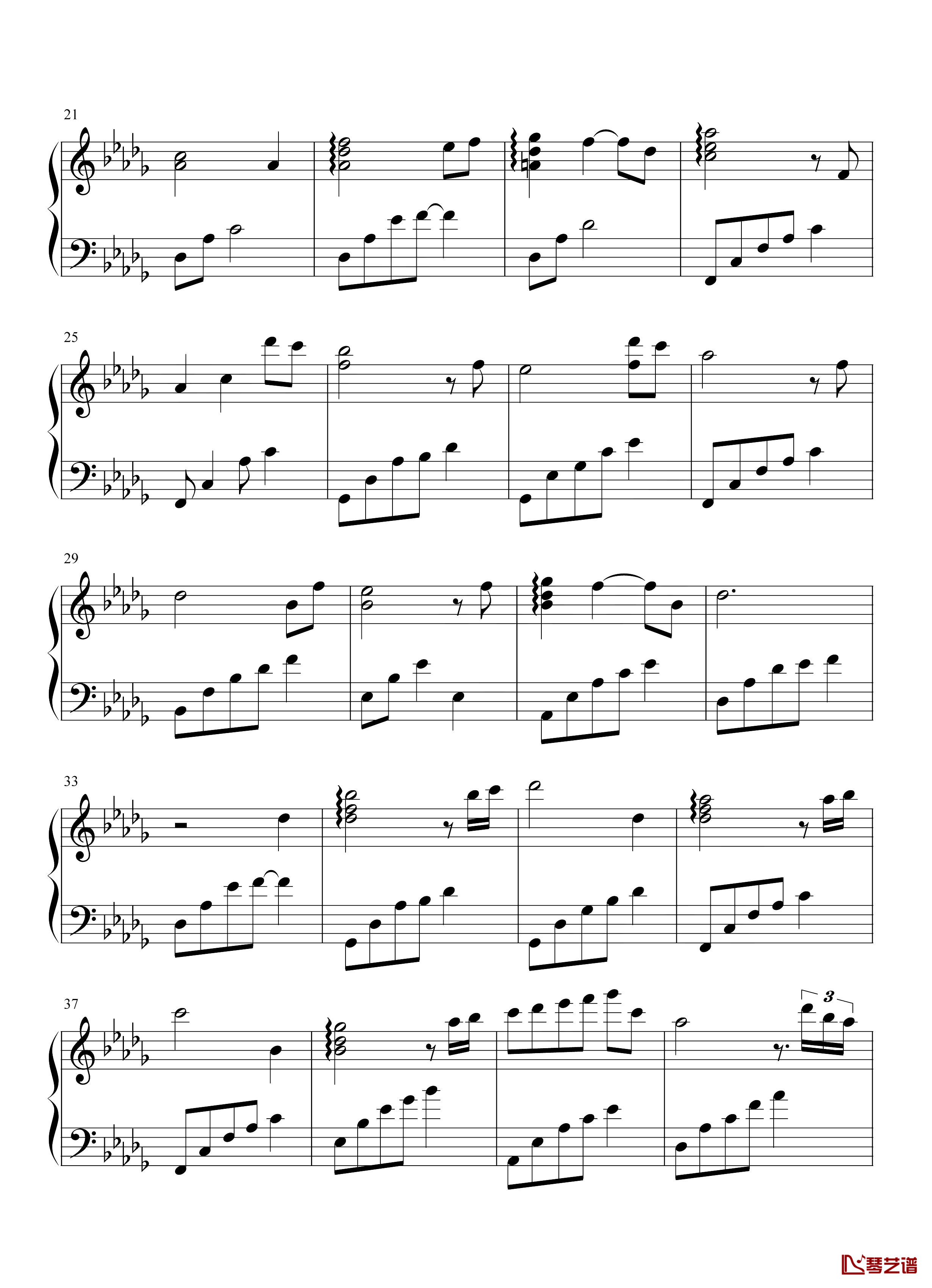 情人节的礼物钢琴谱-石进-选自《夜的钢琴曲 Ⅱ》2