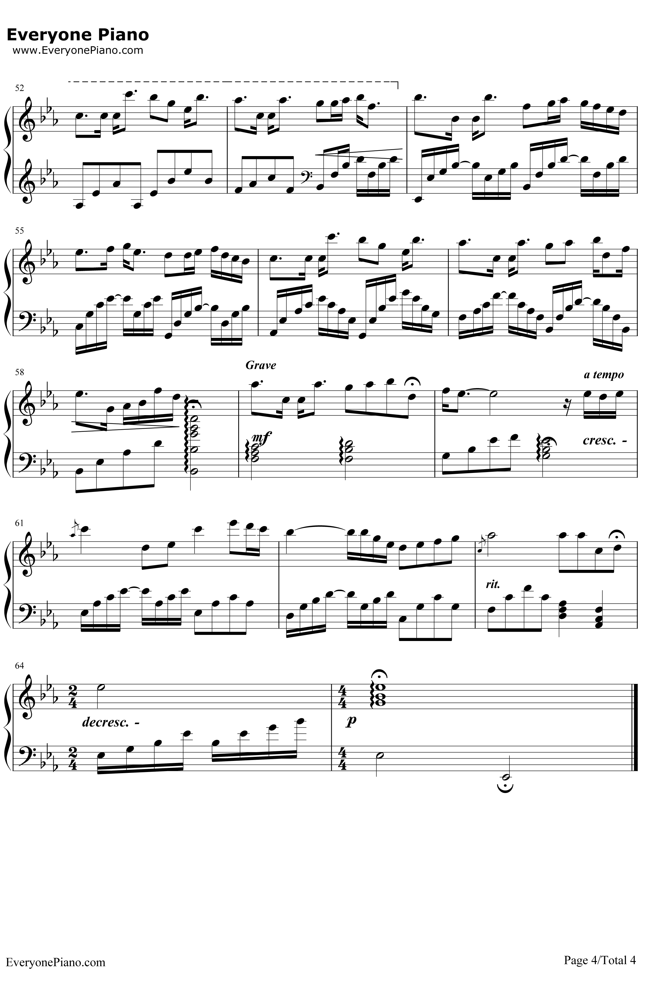 被风吹过的夏天钢琴谱-金莎林俊杰-钢琴演奏版4