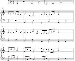 三生三世钢琴谱-张杰-C调简单版