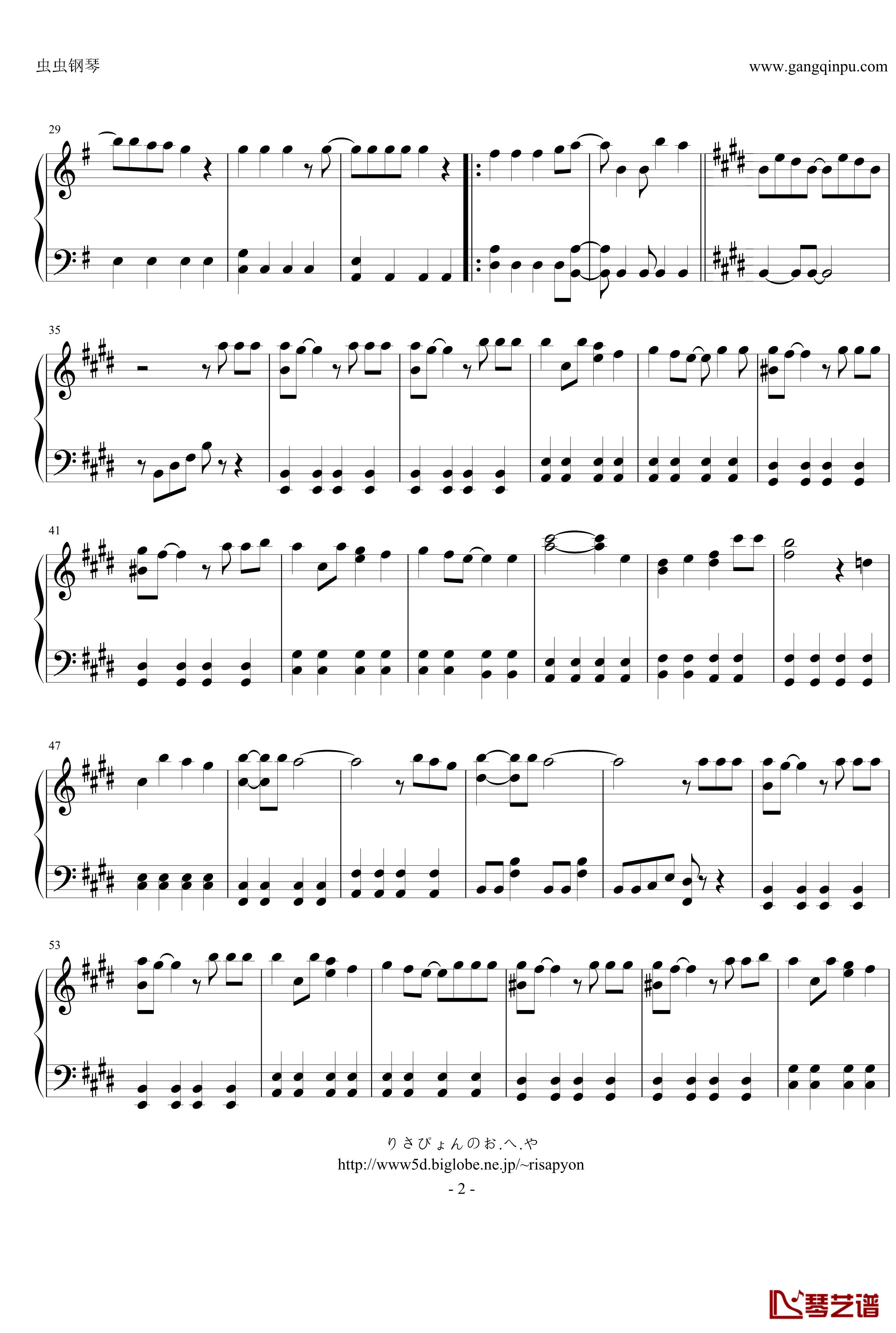 希望的リフレイン钢琴谱-简易版-AKB482