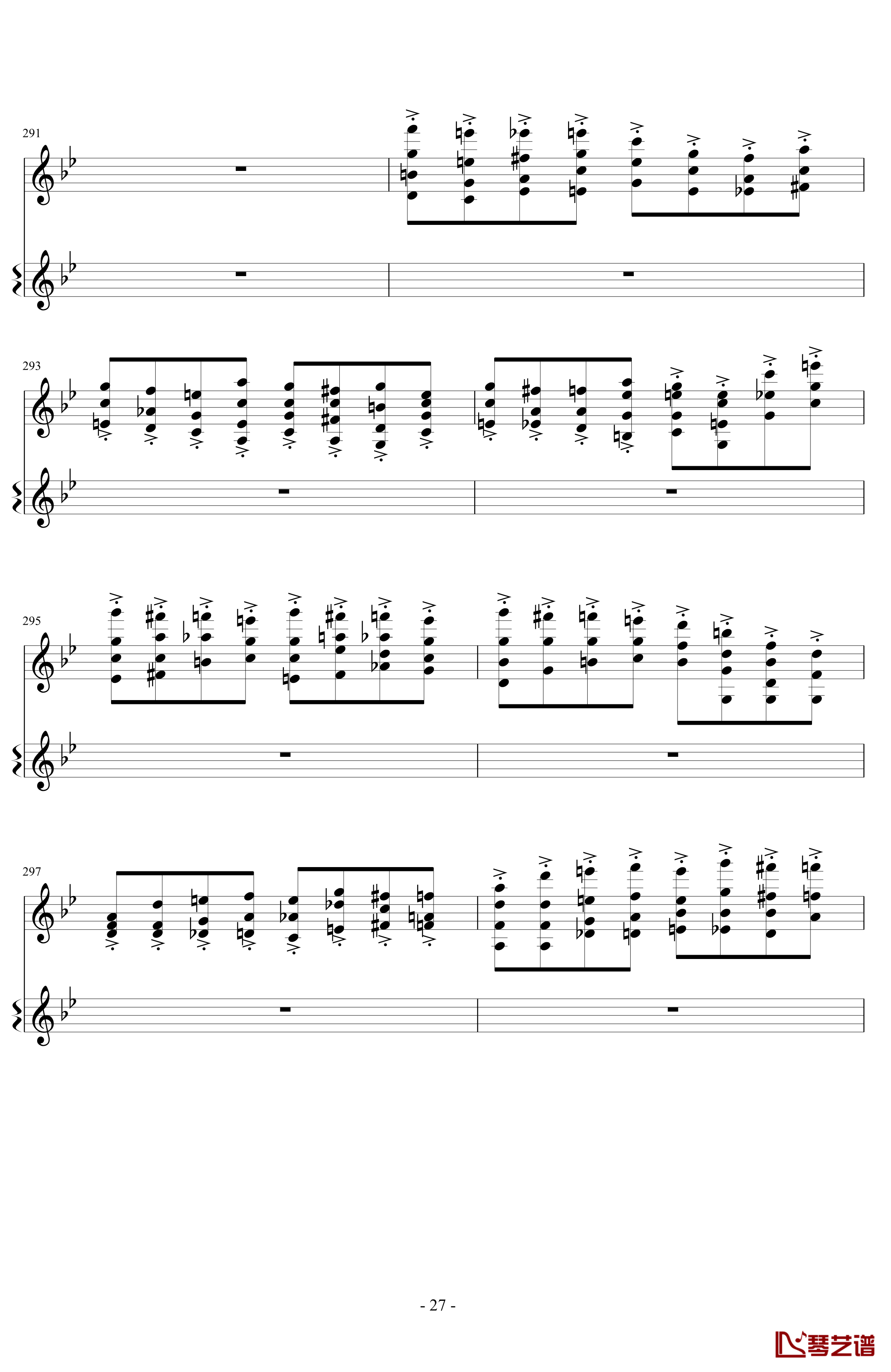 意大利国歌变奏曲钢琴谱-DXF27