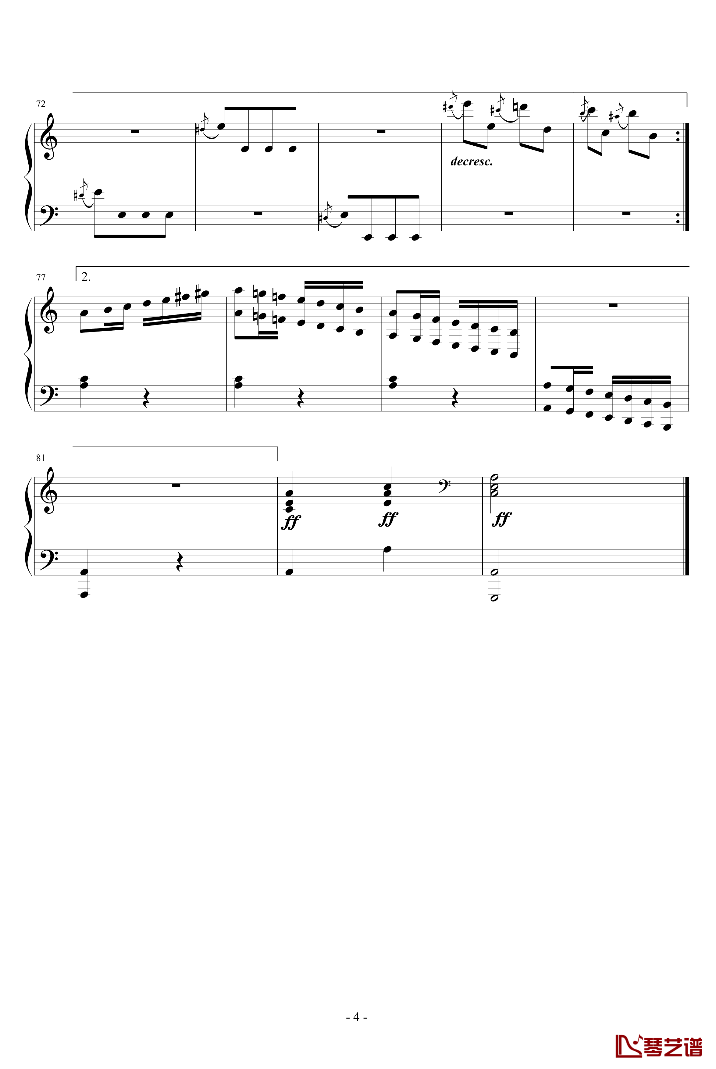 A小调小奏鸣曲钢琴谱-库劳4