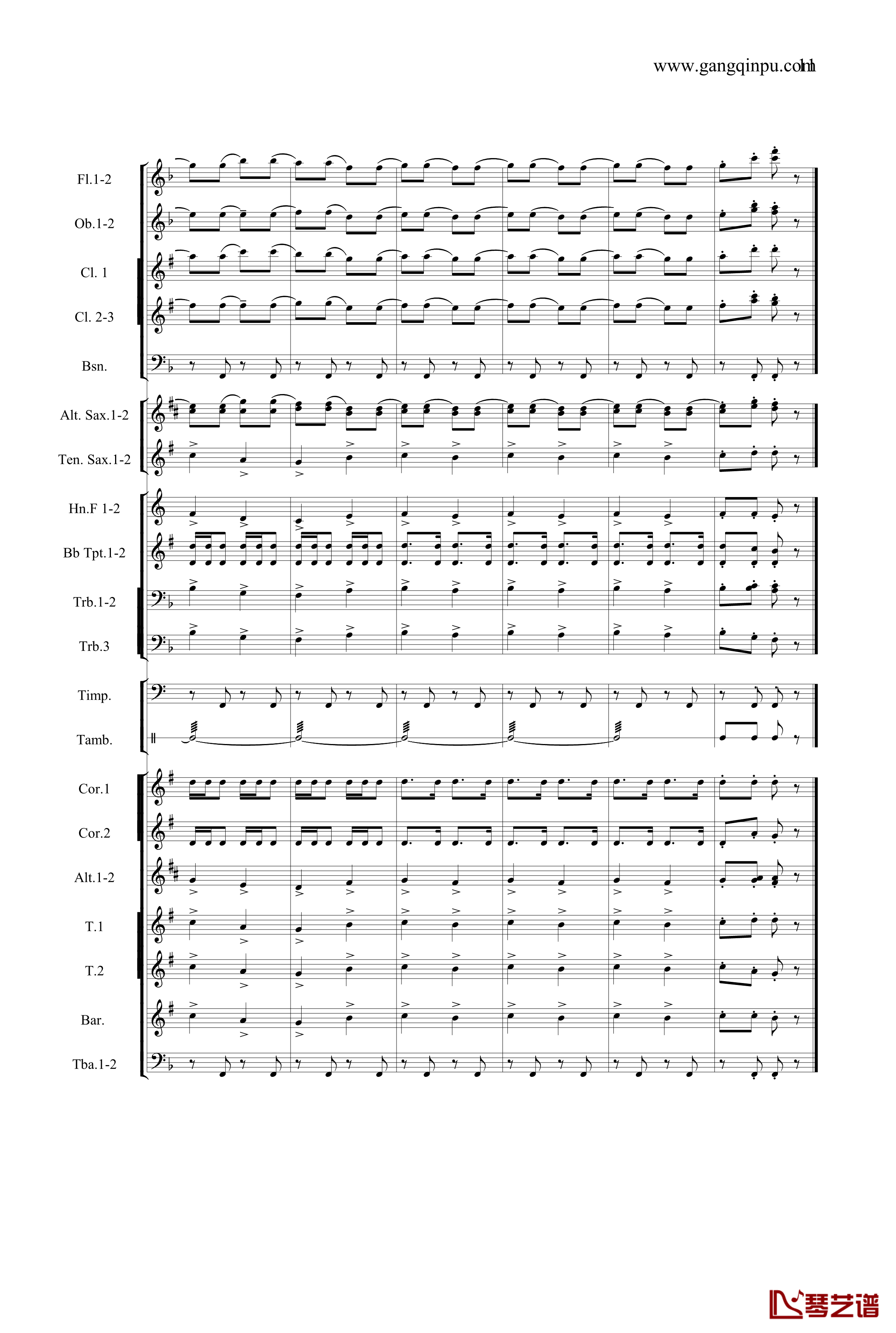 俄罗斯舞曲钢琴谱-铜管乐队-柴科夫斯基-Peter Ilyich Tchaikovsky11