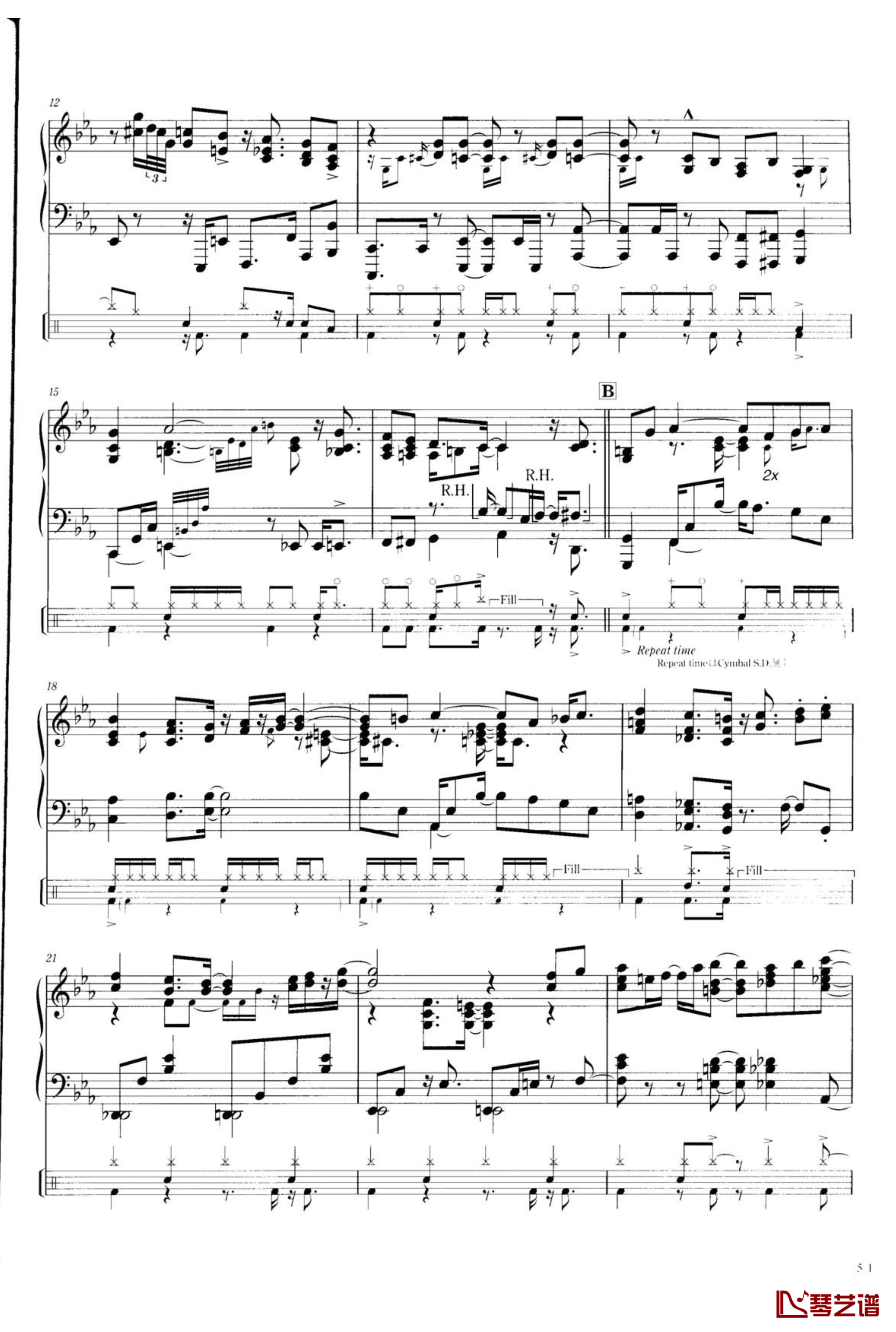 ピアノ協奏曲 第2番 第1楽章~Fox Chase~钢琴谱-松本あすか2