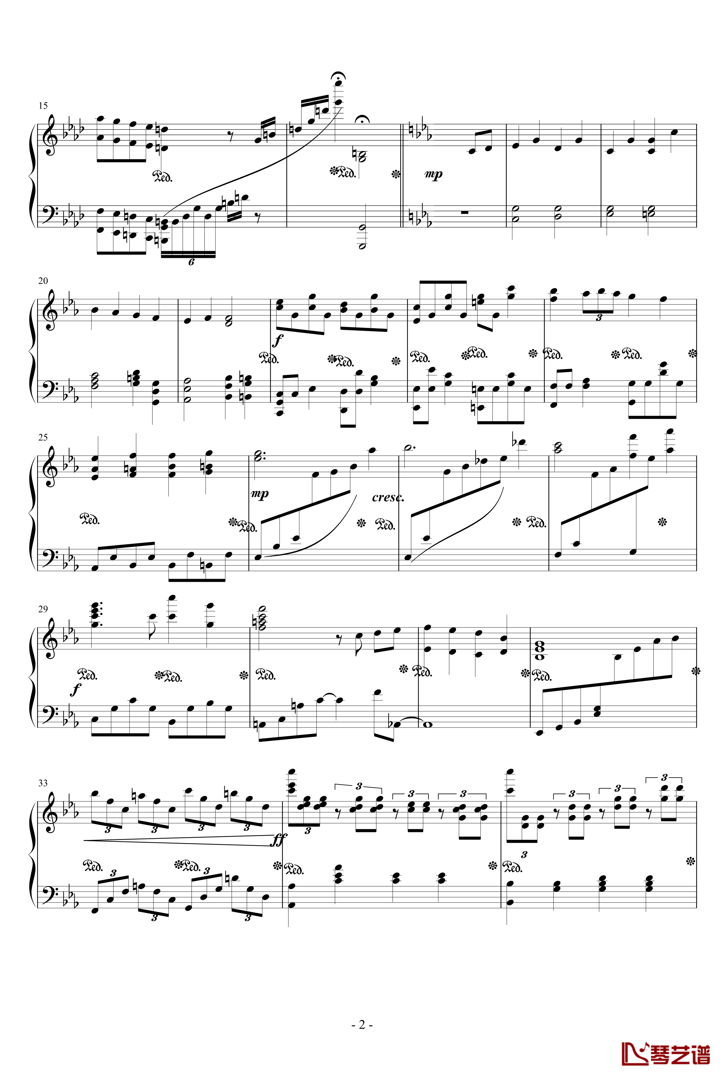 第一钢琴协奏曲蝎火钢琴谱-触手猴2
