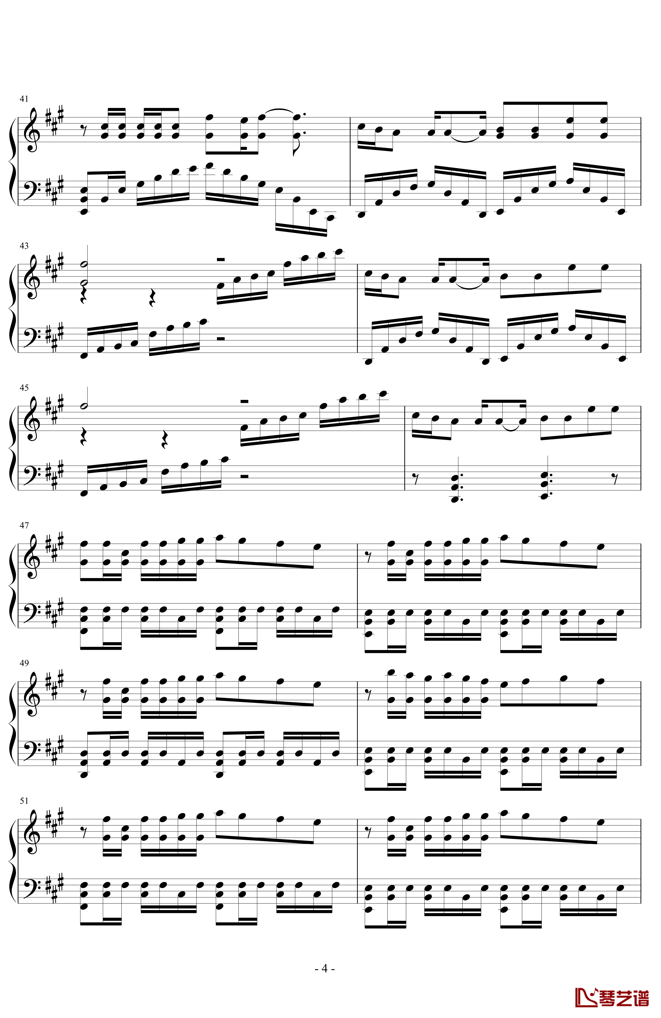 棋魂钢琴谱-最经典的片尾曲-棋魂4