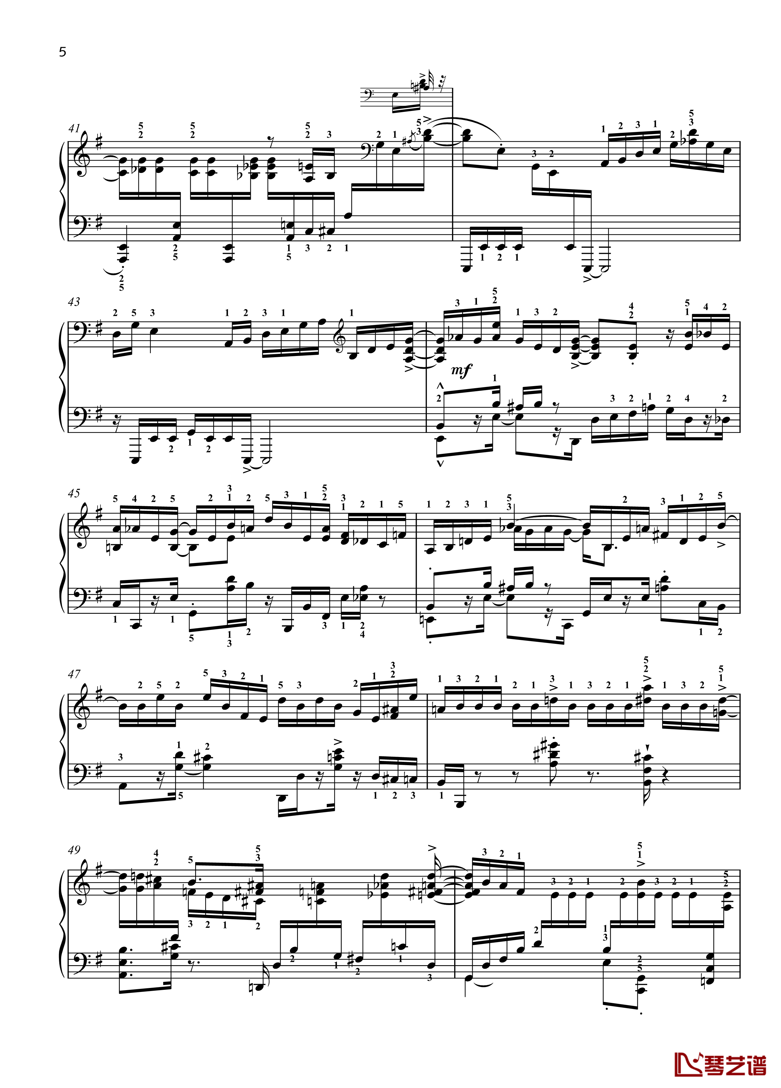 No. 3. Toccatina钢琴谱-带指法-八首音乐会练习曲 Eight Concert ?tudes Op 40-爵士-尼古拉·凯帕斯汀5