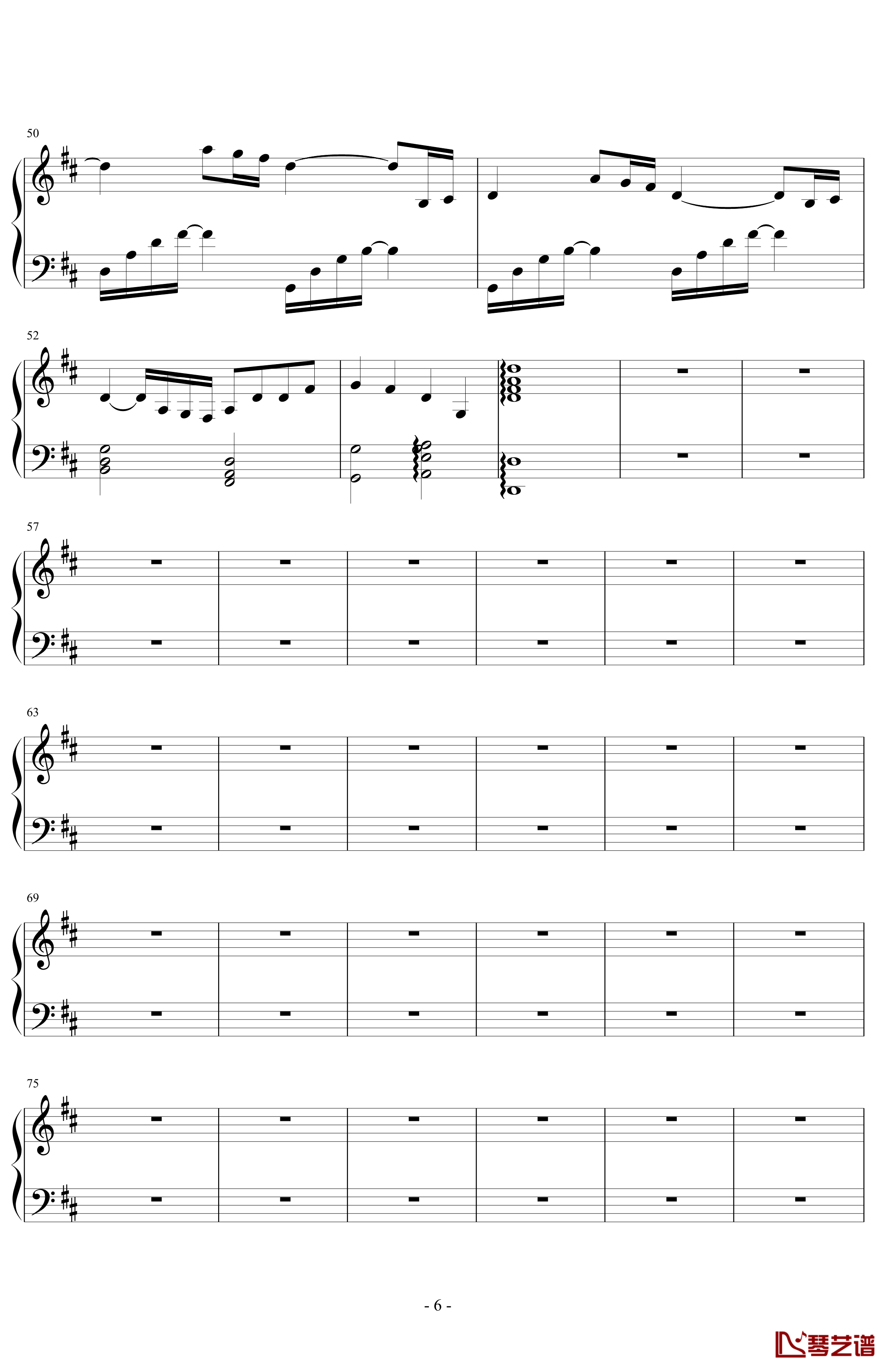 命运线钢琴谱-sjm6