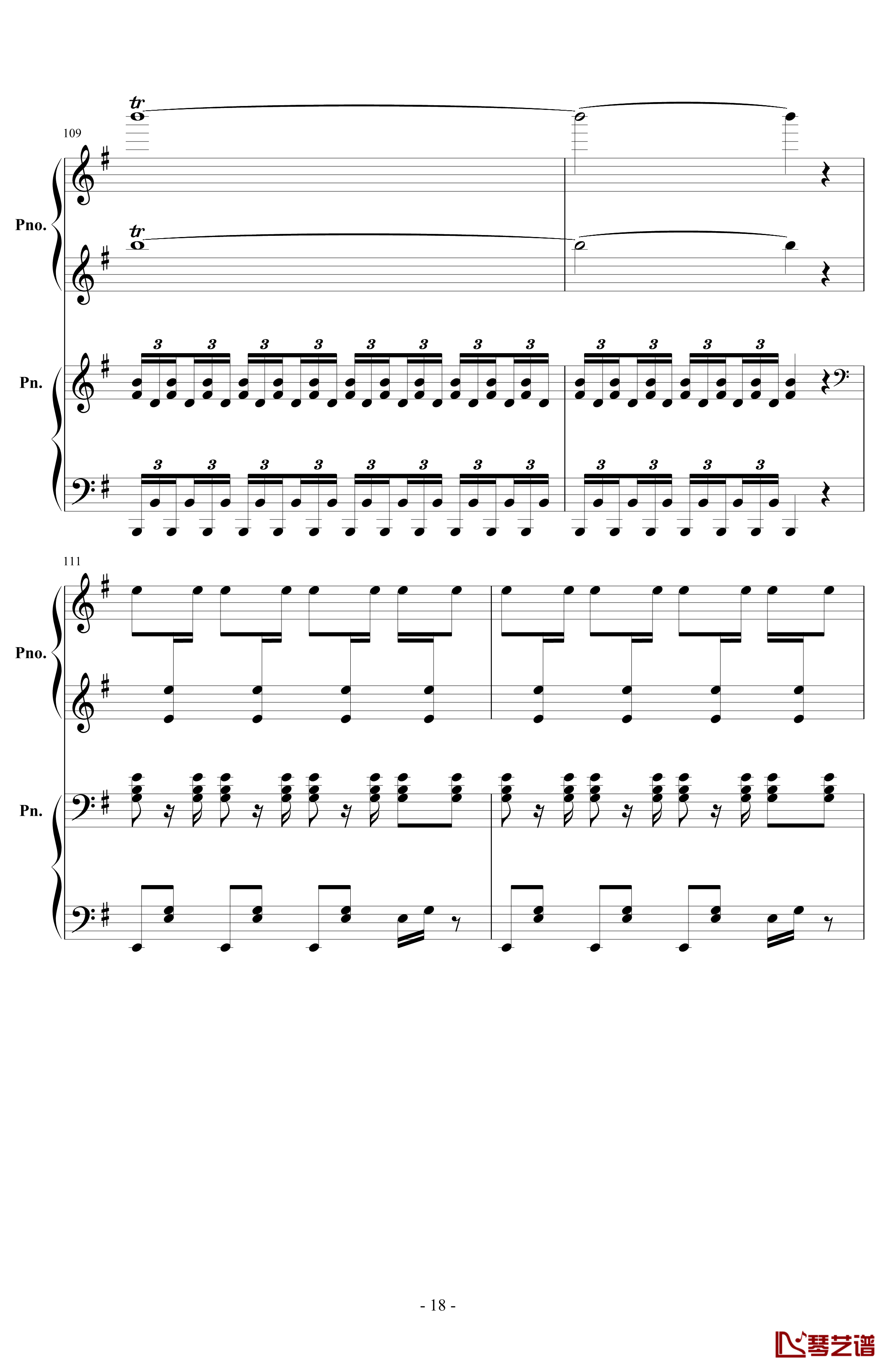 忐忑钢琴谱-四手联弹-龚琳娜18