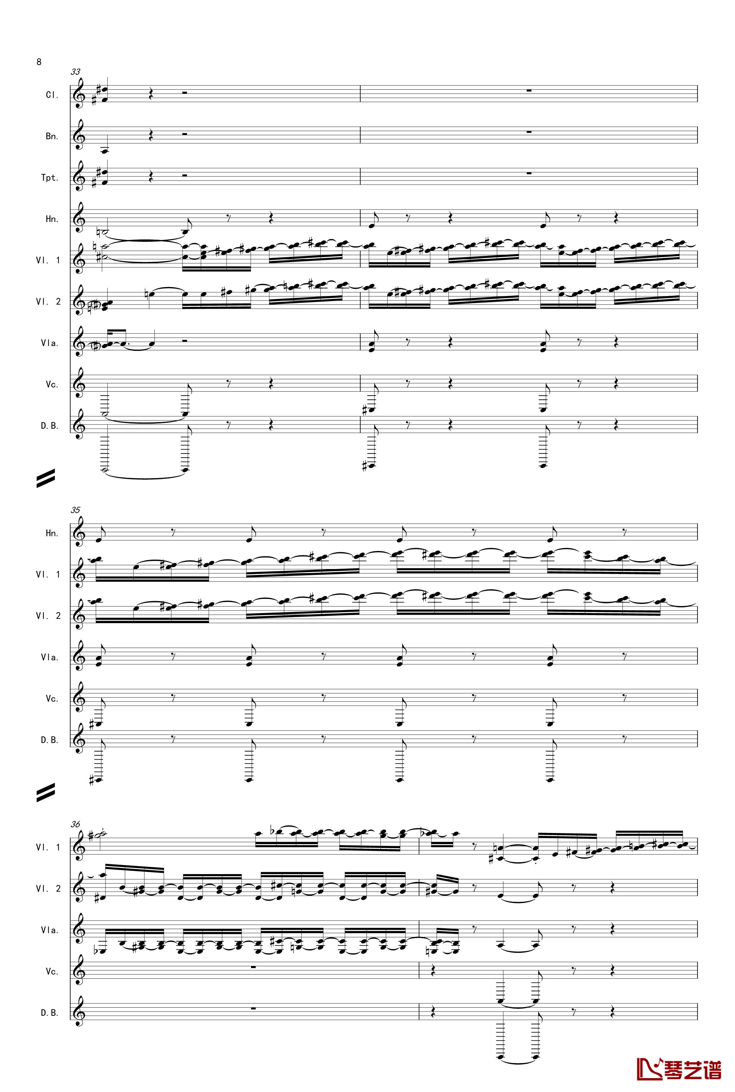 奏鸣曲之交响第14首Ⅲ钢琴谱-贝多芬-beethoven8