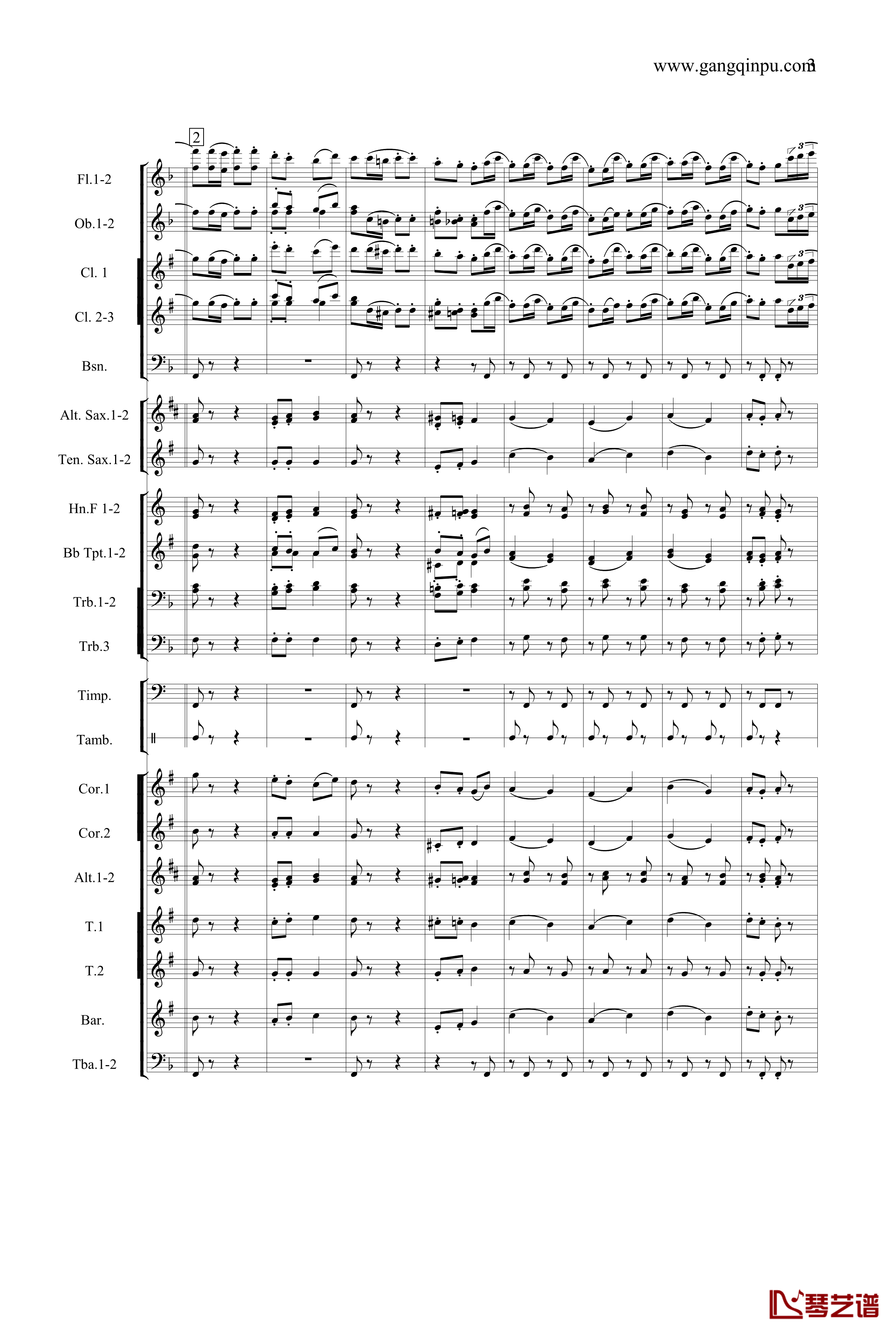 俄罗斯舞曲钢琴谱-铜管乐队-柴科夫斯基-Peter Ilyich Tchaikovsky3
