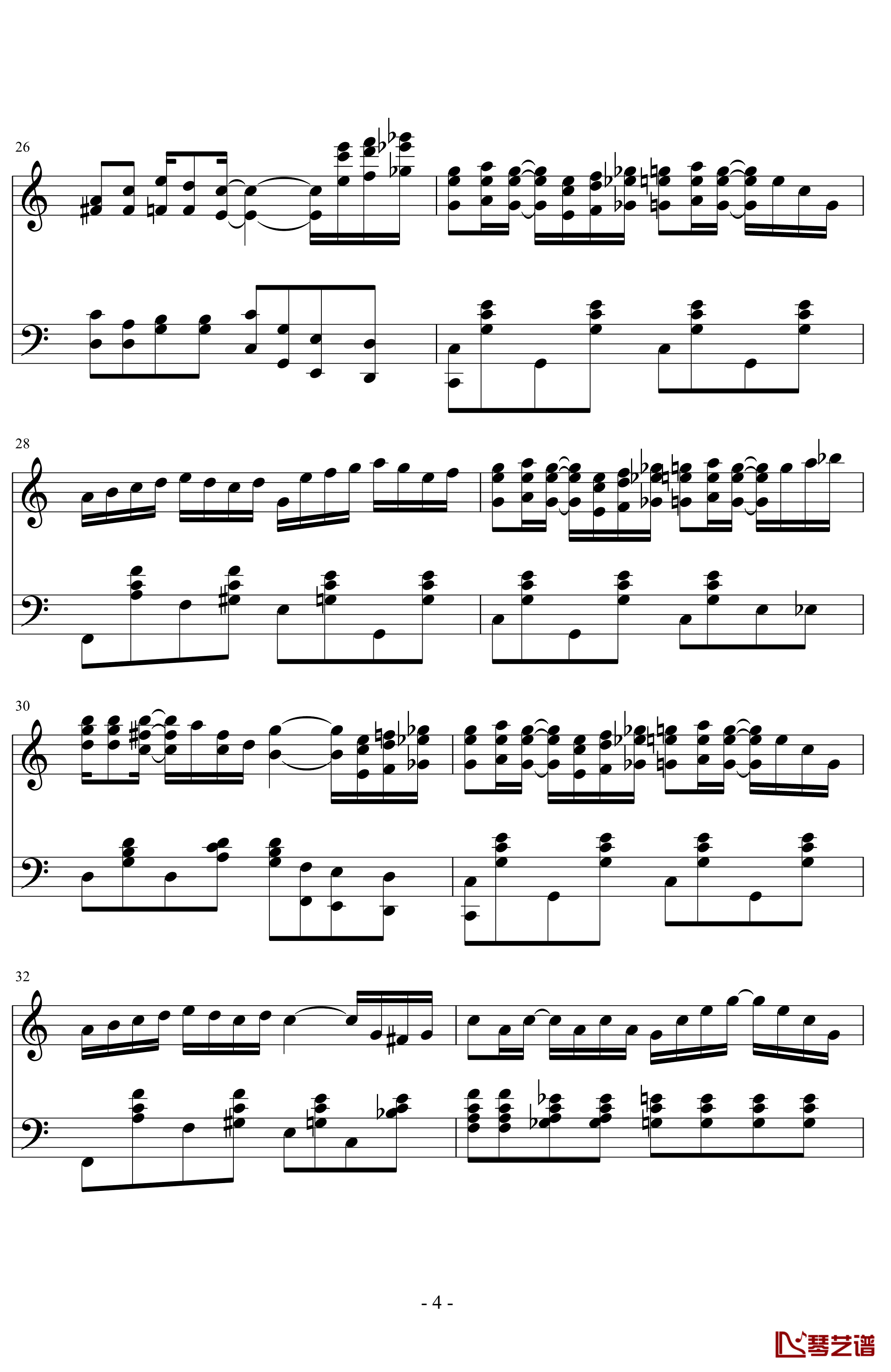 the entertainer钢琴谱-完整版-拉格泰姆-Scott Joplin4