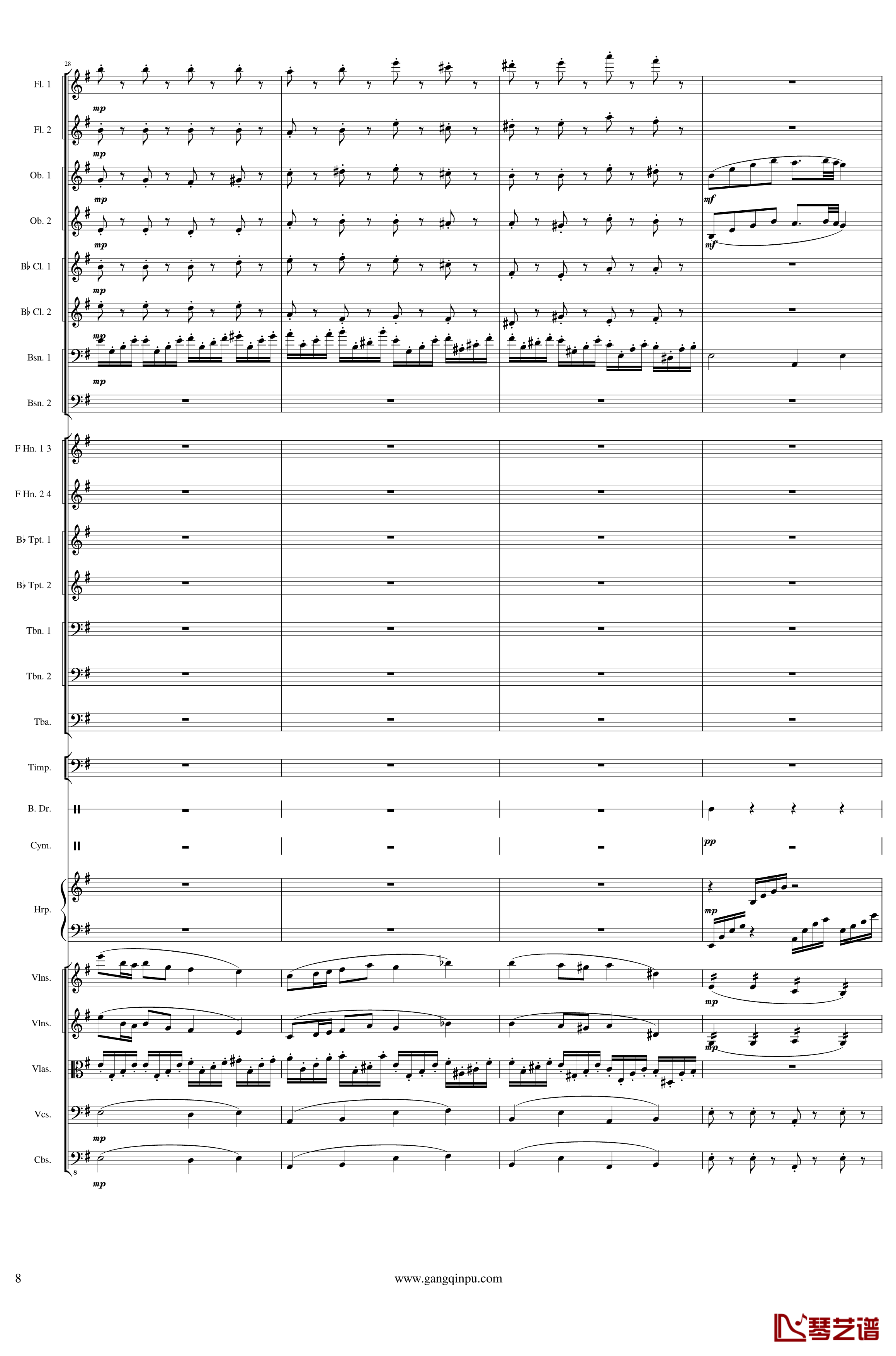 Capriccio Brilliant in E Minor, Op.94钢琴谱- I.Fetes-一个球8