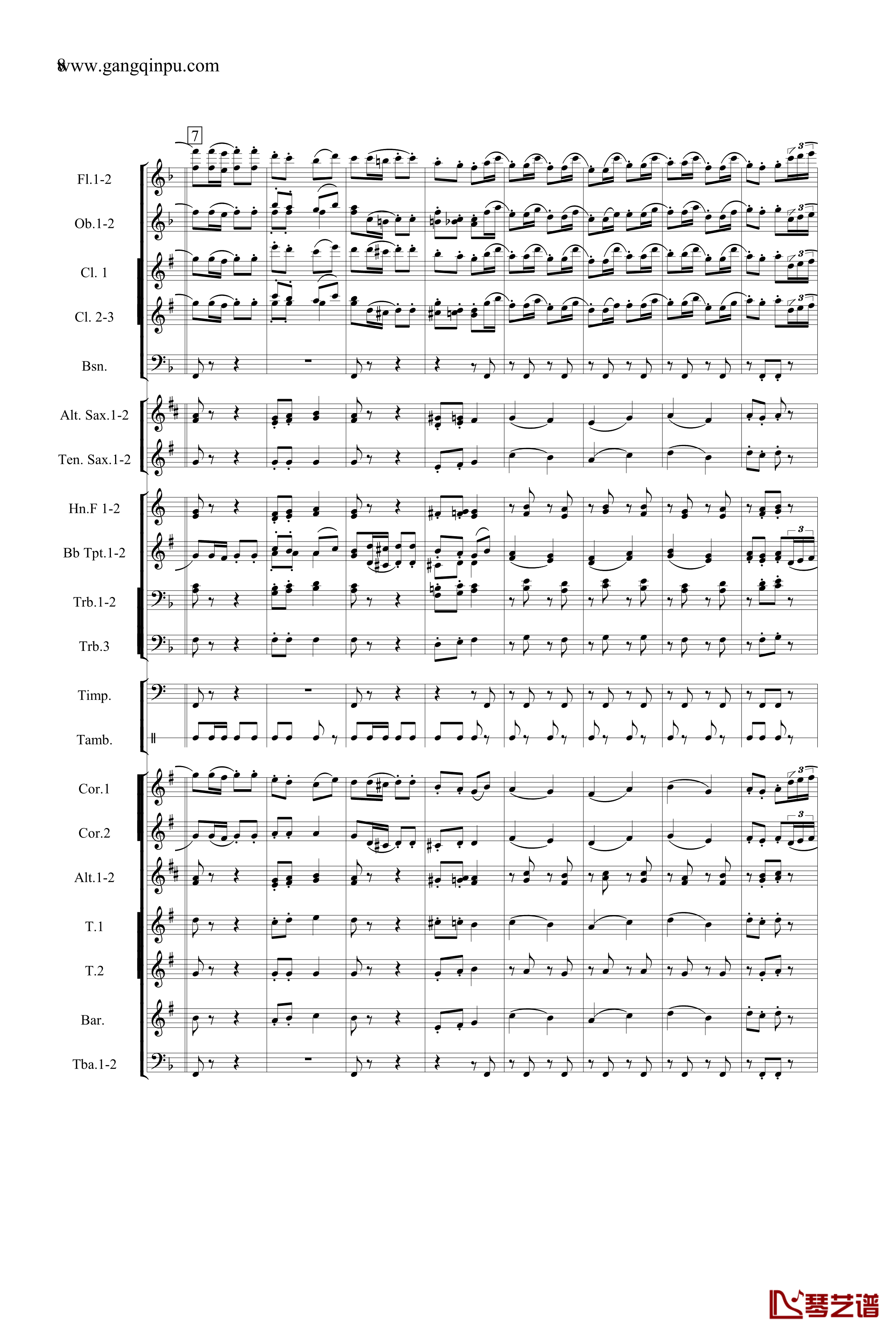 俄罗斯舞曲钢琴谱-铜管乐队-柴科夫斯基-Peter Ilyich Tchaikovsky8