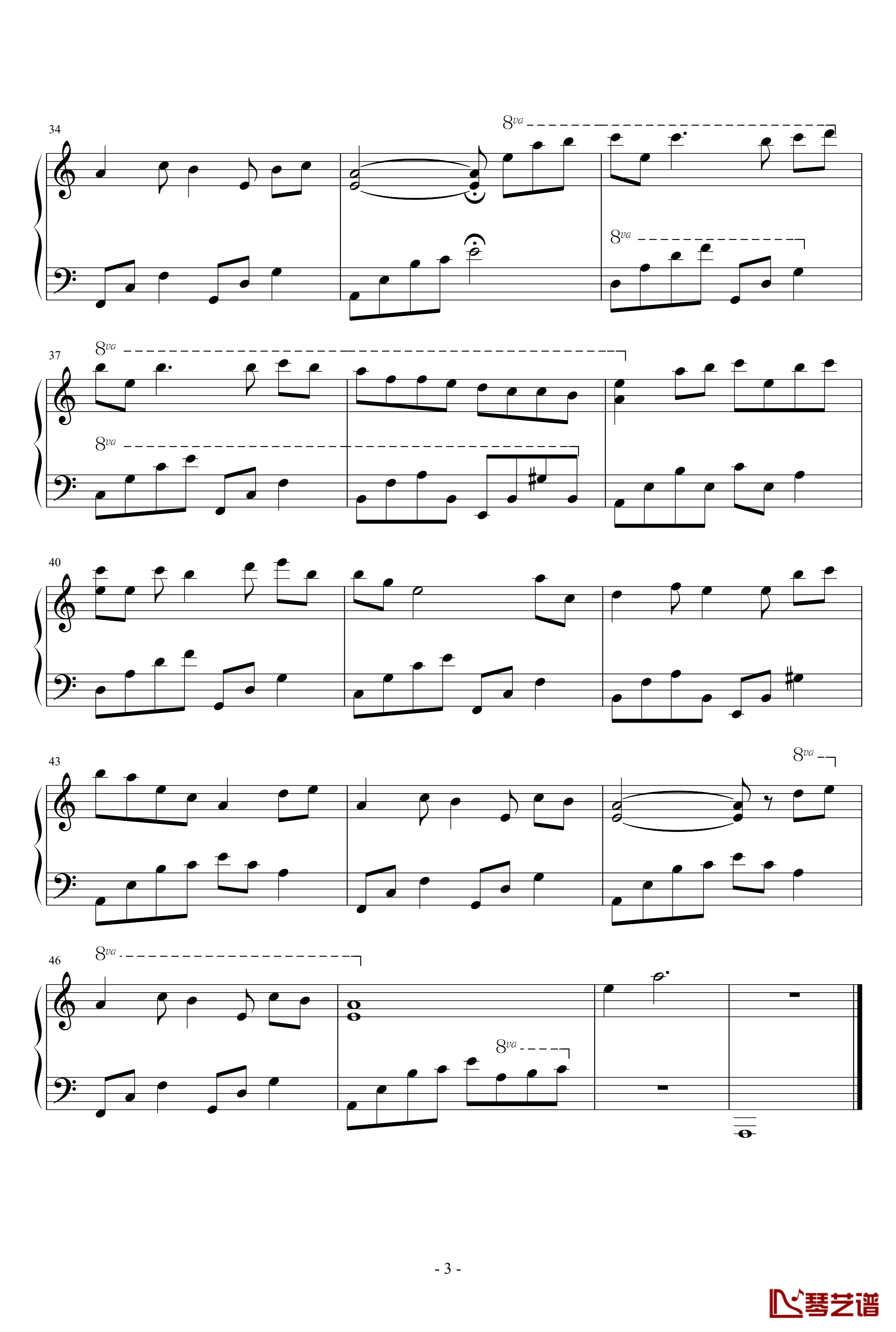 生日快乐钢琴谱-Chopinist3