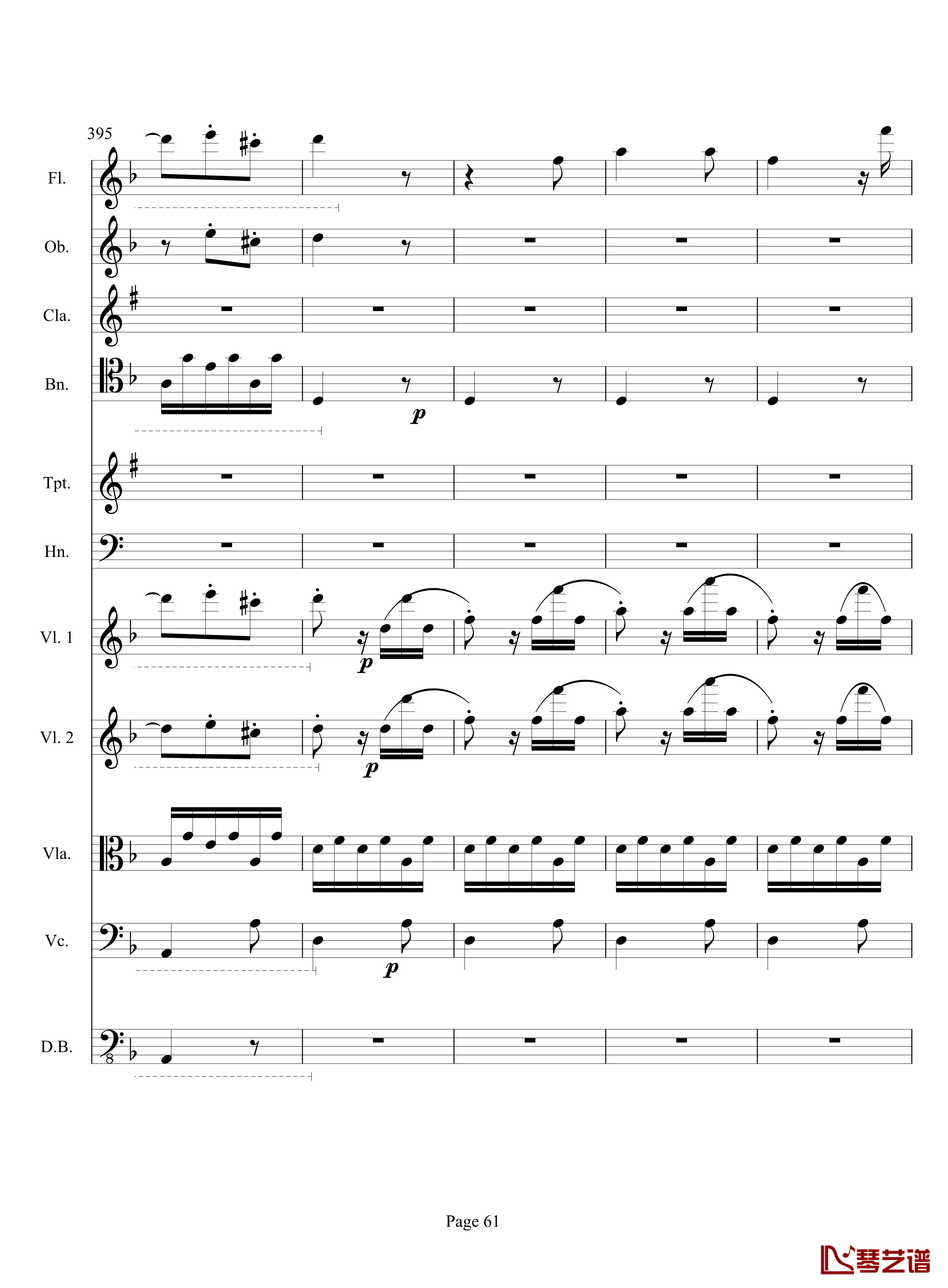 奏鸣曲之交响钢琴谱-第17首-Ⅲ-贝多芬-beethoven61