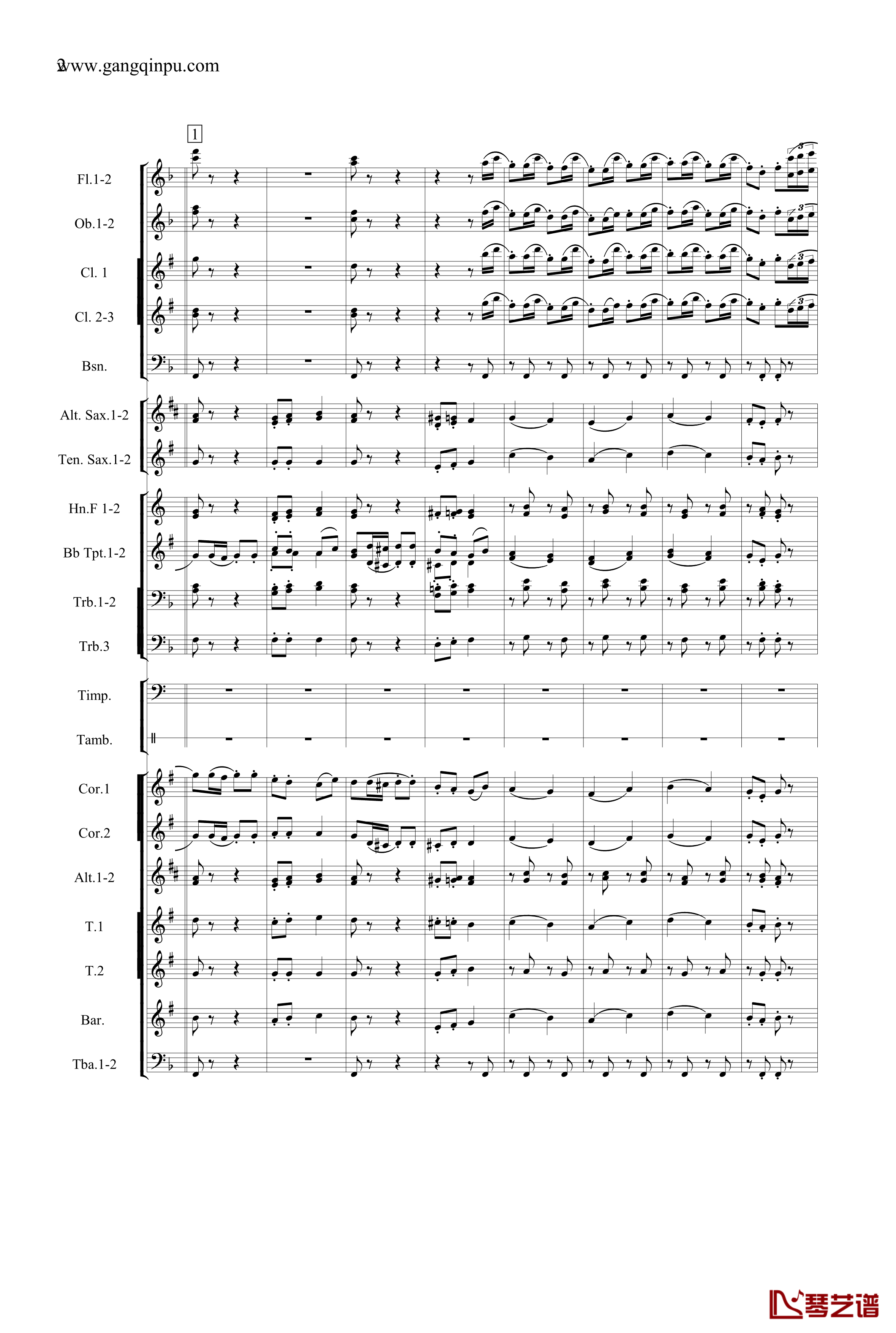 俄罗斯舞曲钢琴谱-铜管乐队-柴科夫斯基-Peter Ilyich Tchaikovsky2