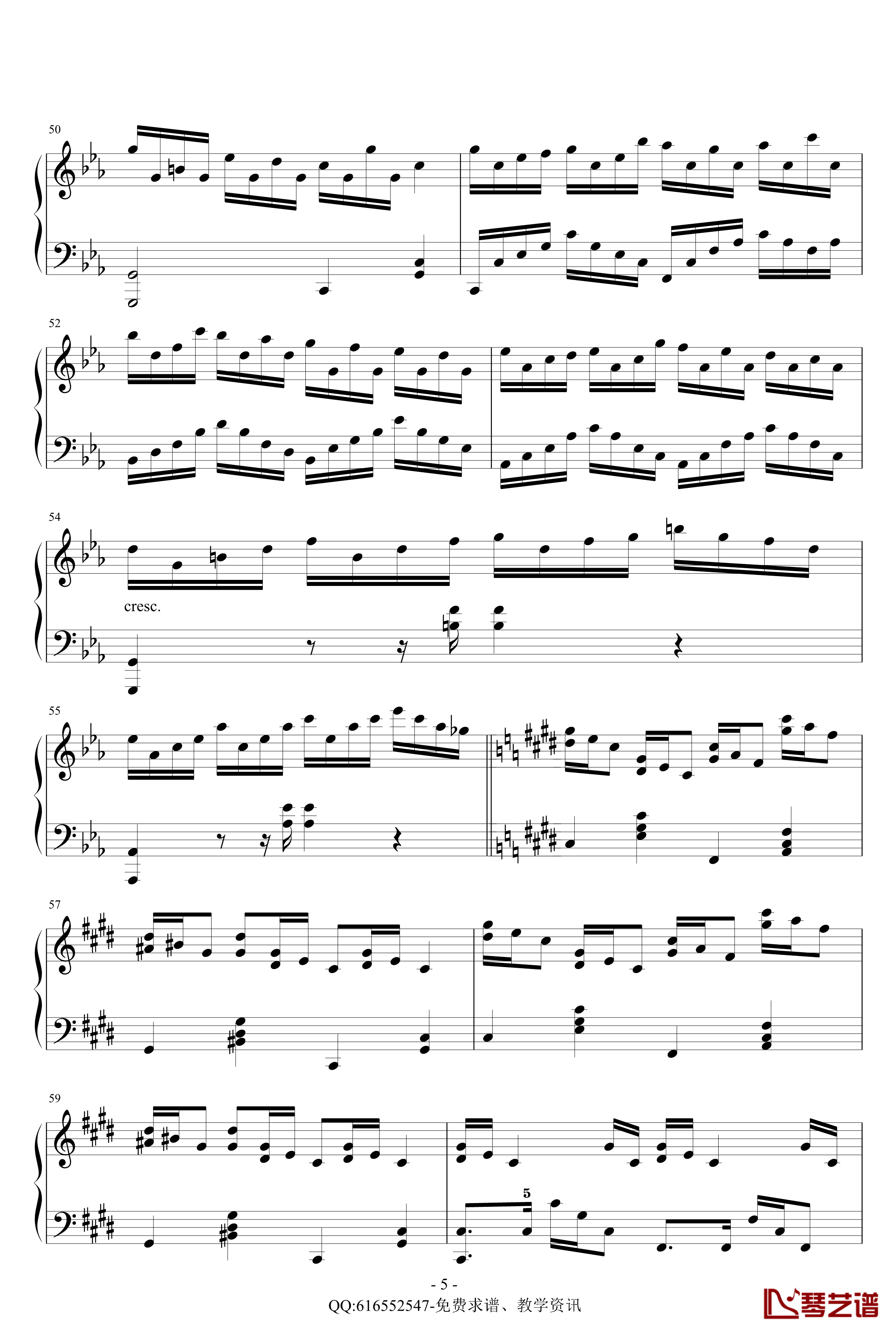 克罗地亚狂想曲钢琴谱-简化版-金龙鱼170427-马克西姆-Maksim·Mrvica5