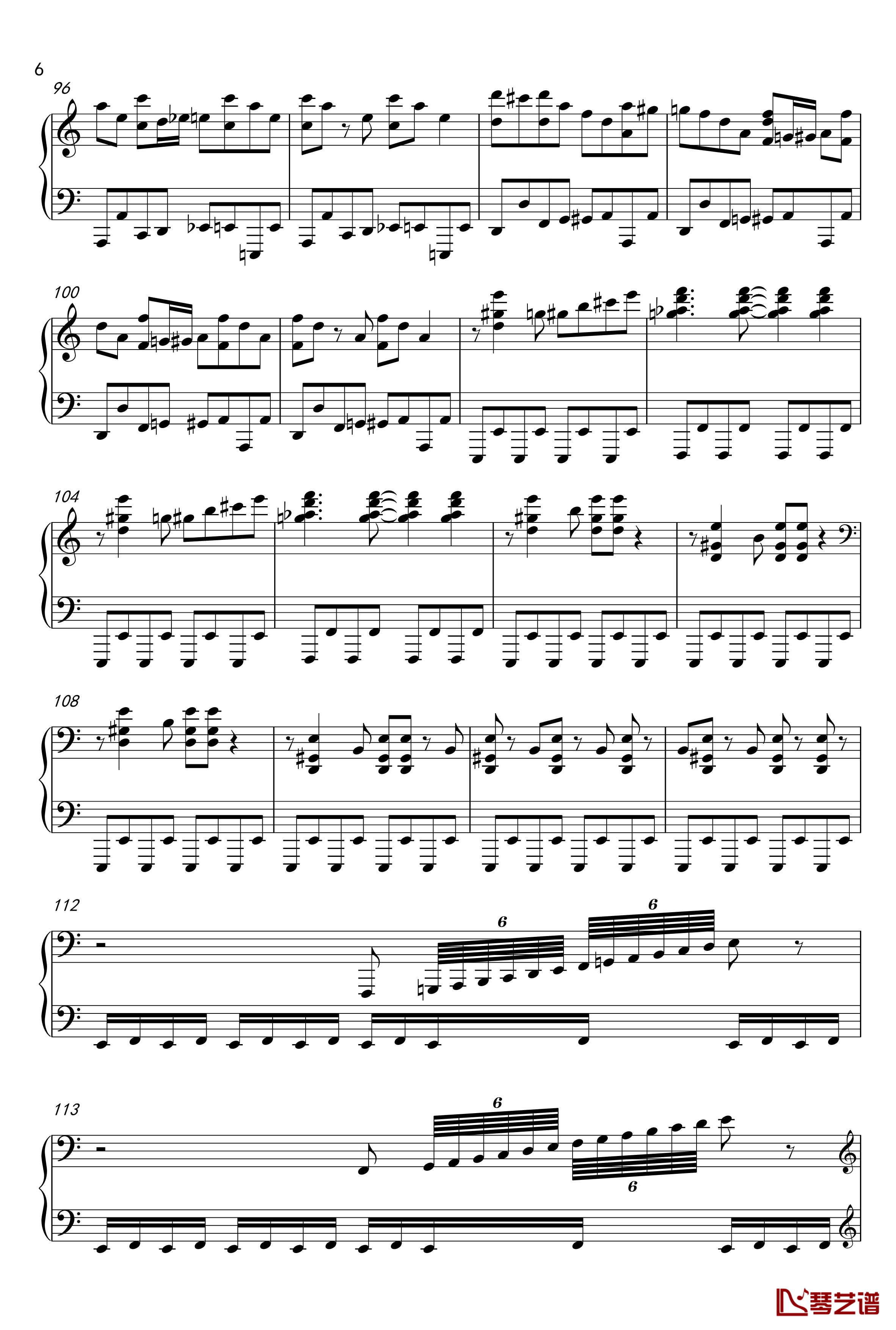 布吉乌吉野蜂飞舞钢琴谱爵士版 -里姆斯基-柯萨科夫6