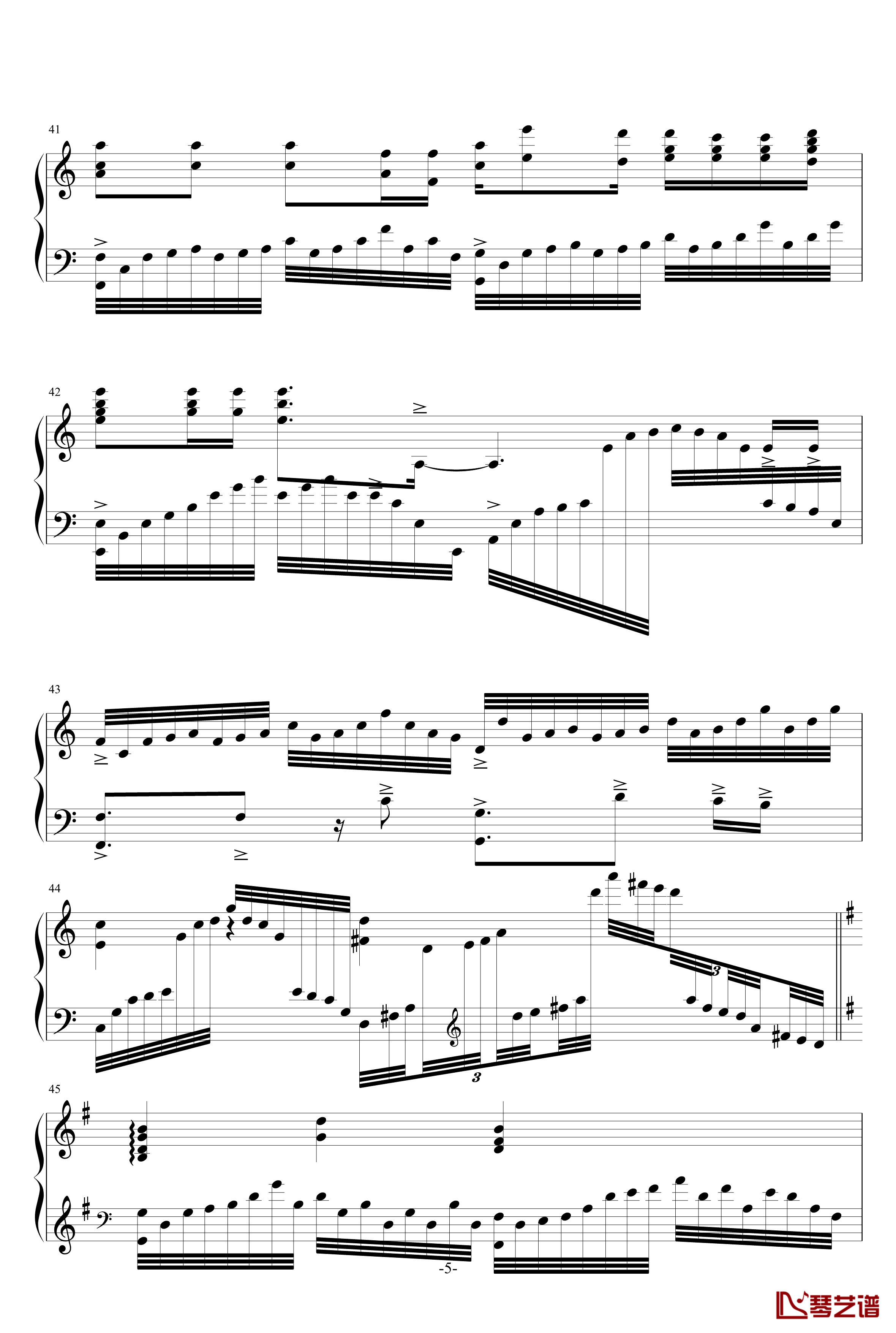 南山南钢琴谱-富含画面感的演奏级版-张磊5