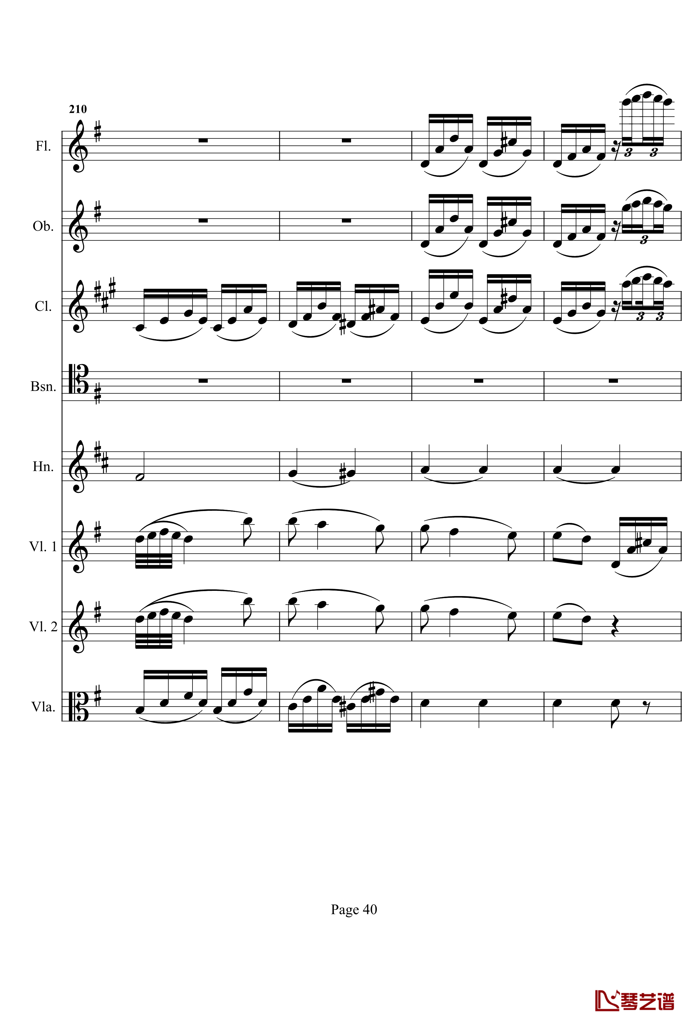 奏鸣曲之交响钢琴谱- 第十首-Ⅰ-贝多芬-beethoven40