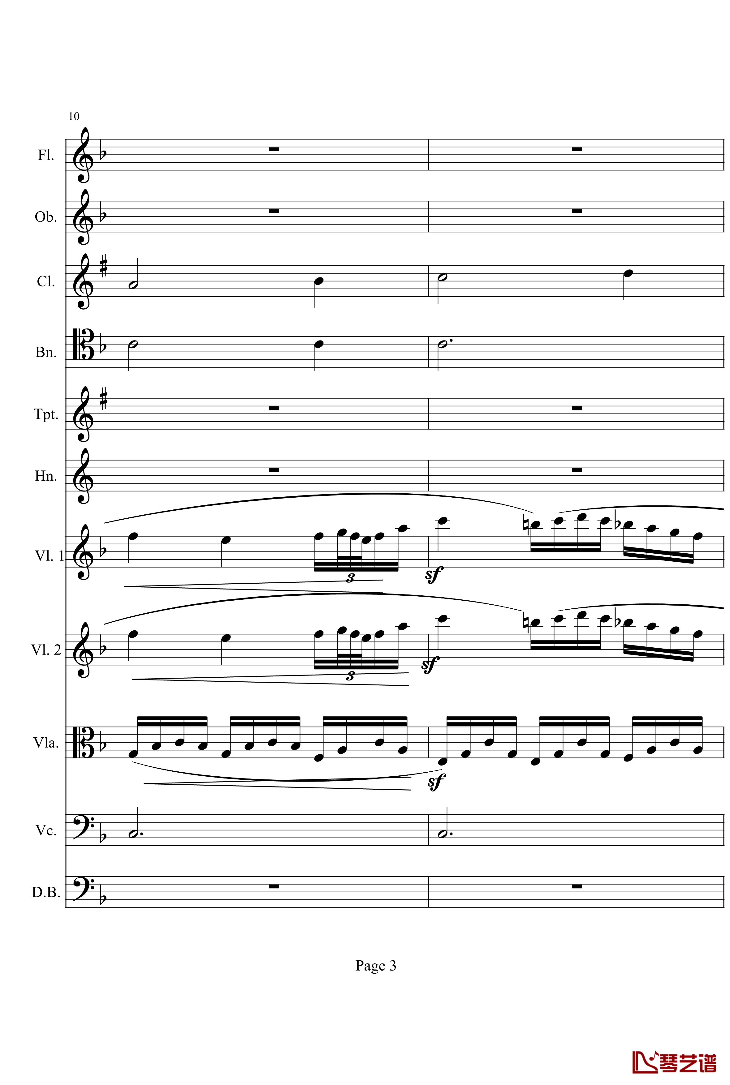 奏鸣曲之交响钢琴谱-第1首-Ⅱ-贝多芬-beethoven3