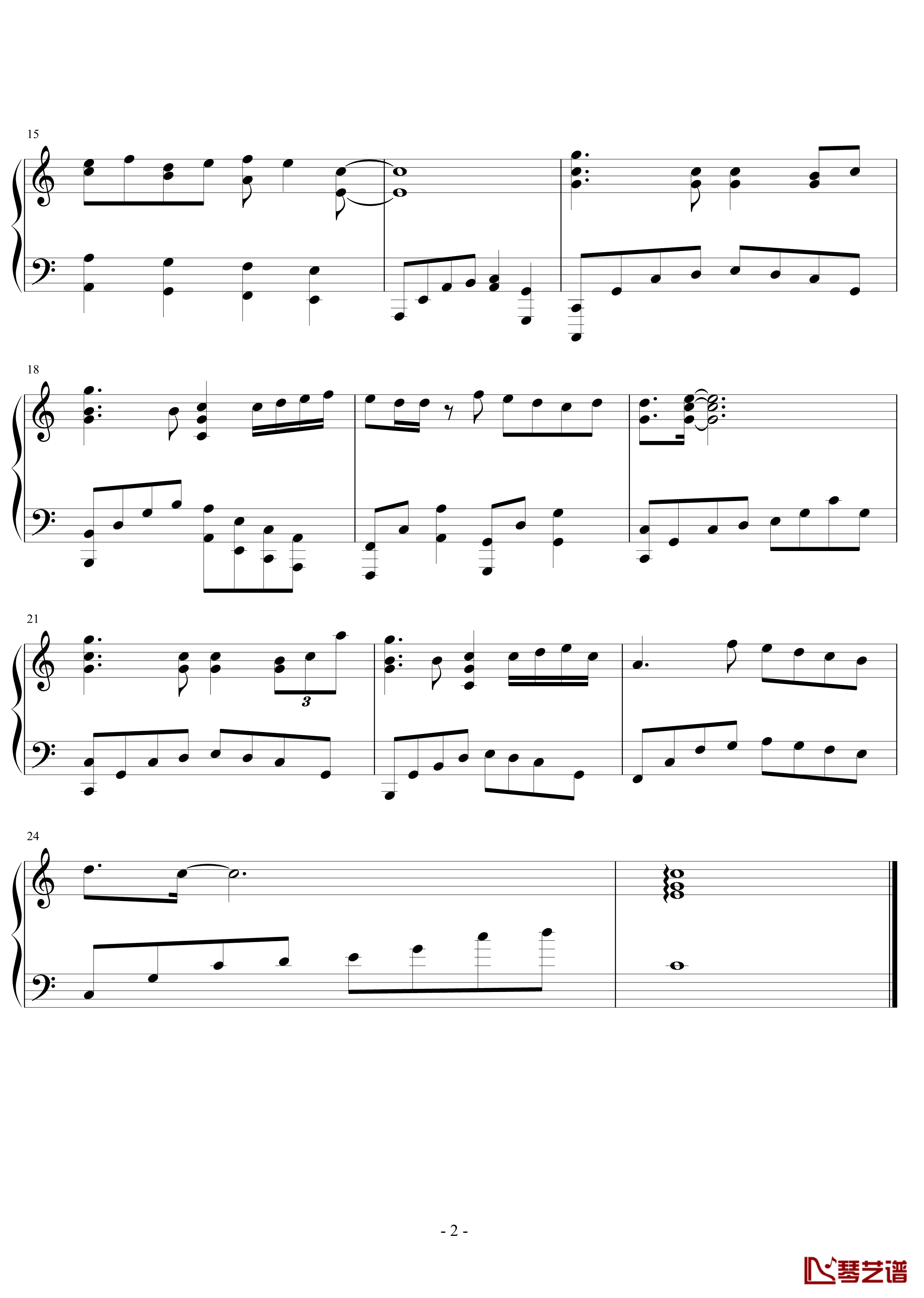 W钢琴谱-简易版-JYJ2