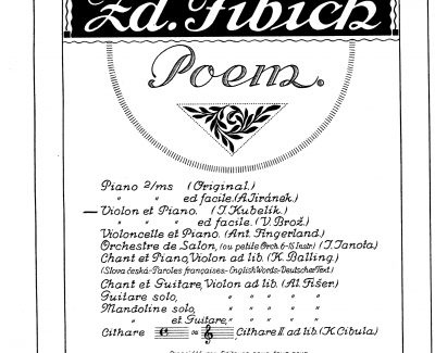 音诗 Op.39钢琴谱-菲比赫-钢琴与小提琴