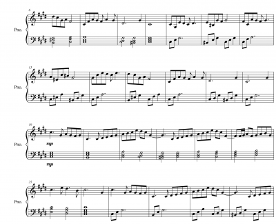 翡尔瑞兰钢琴谱-第三首-项海波
