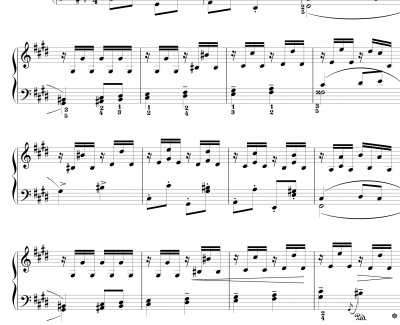速写钢琴谱-Op.76  No.1-西贝柳斯