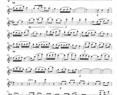 快乐的萨丽哈钢琴谱-Arr.俞丽拿女子弦乐四重奏-小提琴一部