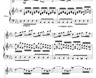 四季·冬之第二乐章钢琴谱-钢琴+小提琴-维瓦尔第