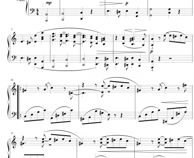 间奏曲钢琴谱Op.76 No.7-勃拉姆斯