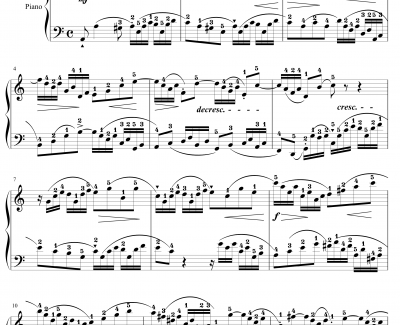 二部創意曲No.13钢琴谱-带指法-巴哈-Bach, Johann Sebastian