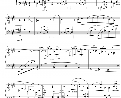 间奏曲钢琴谱Op.116  No.4-勃拉姆斯-Brahms