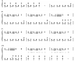 布谷鸟钢琴简谱-安子与九妹歌曲-数字双手曲谱