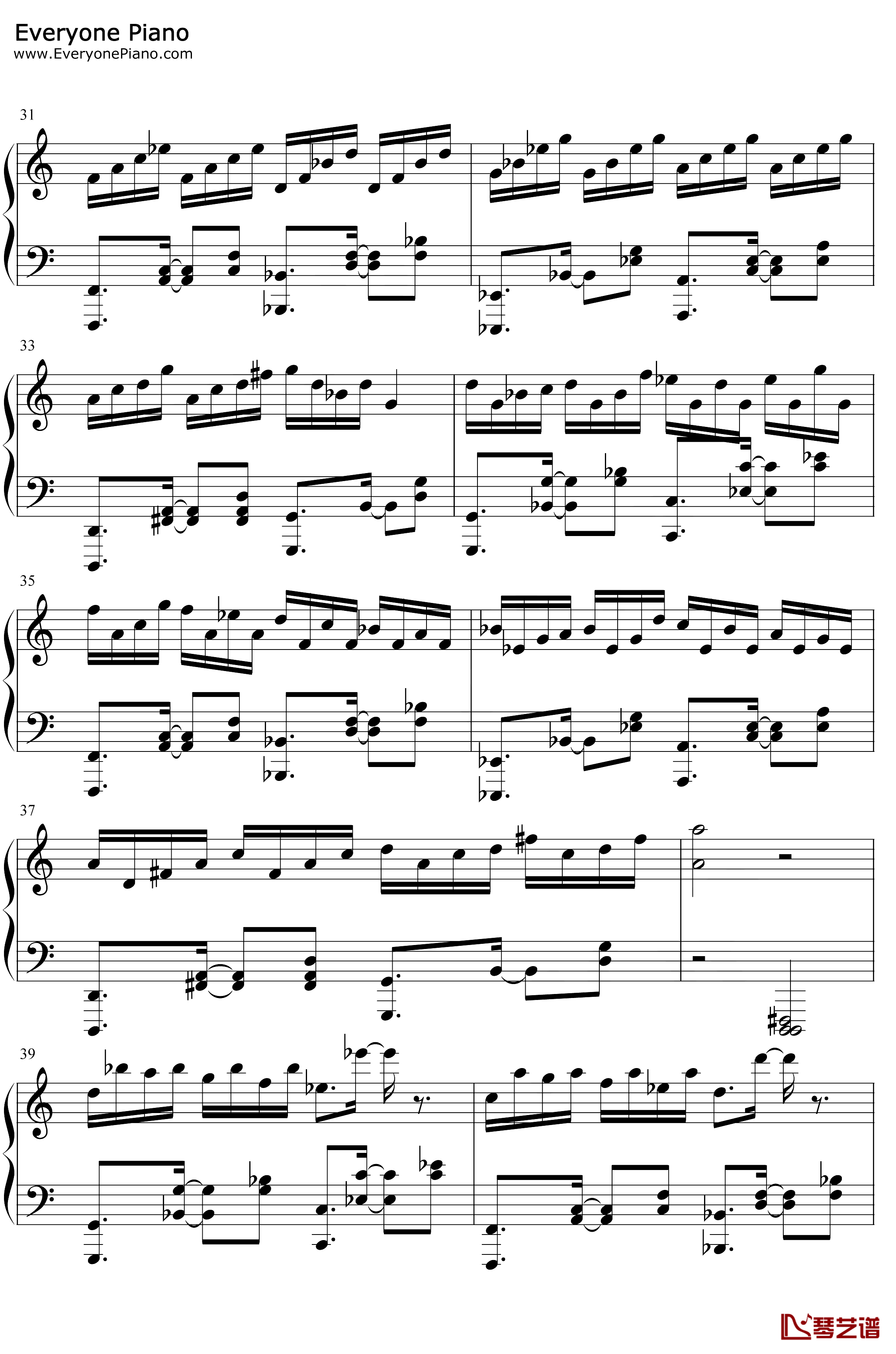 帕萨卡利亚克罗地亚变奏钢琴谱-Handel Mrvica-帕萨卡利亚克罗地亚变奏4